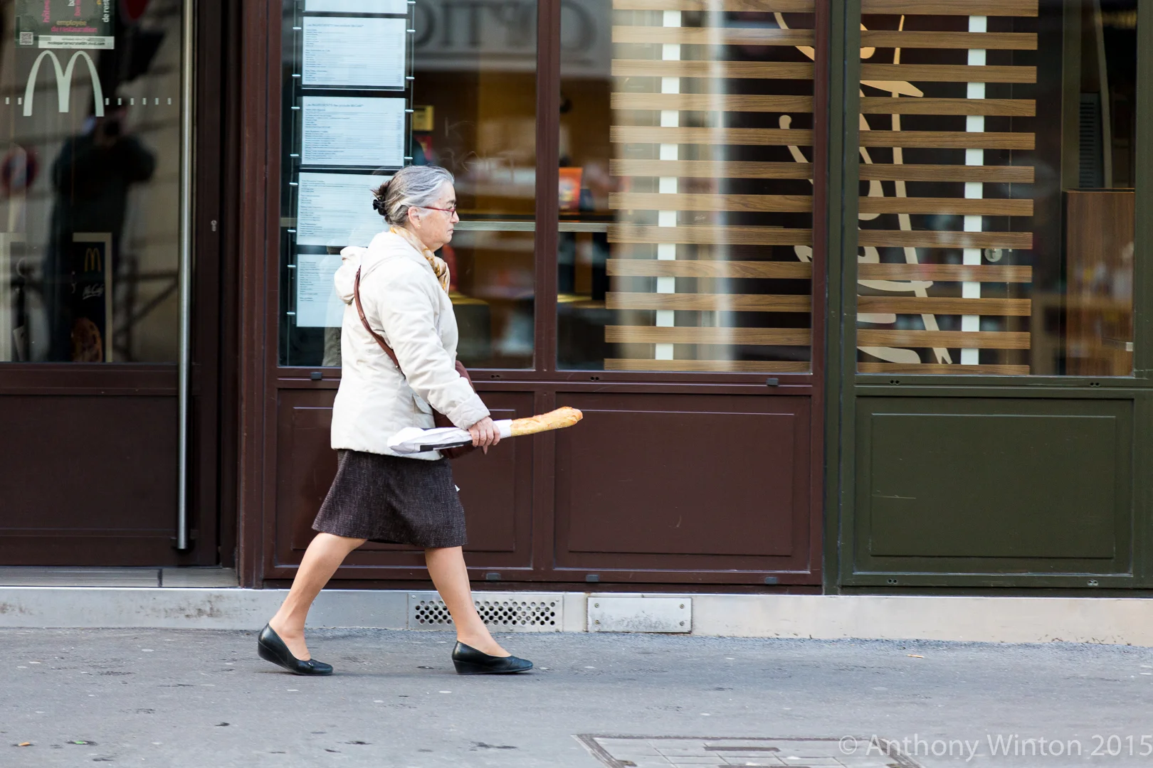 Woman with French Bread, Paris