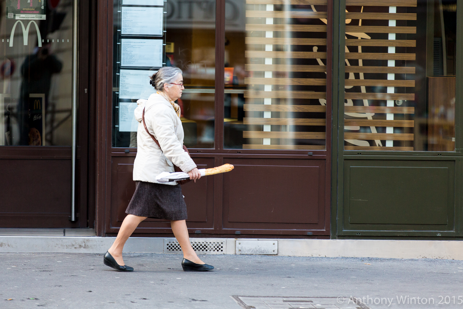 Woman with French Bread, Paris