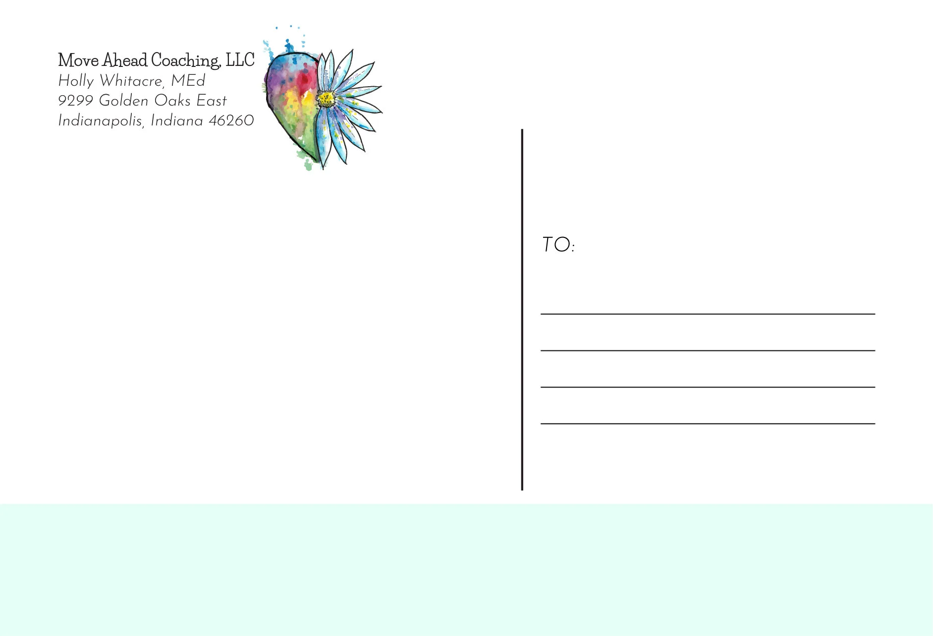 4x6 Post Card Back
