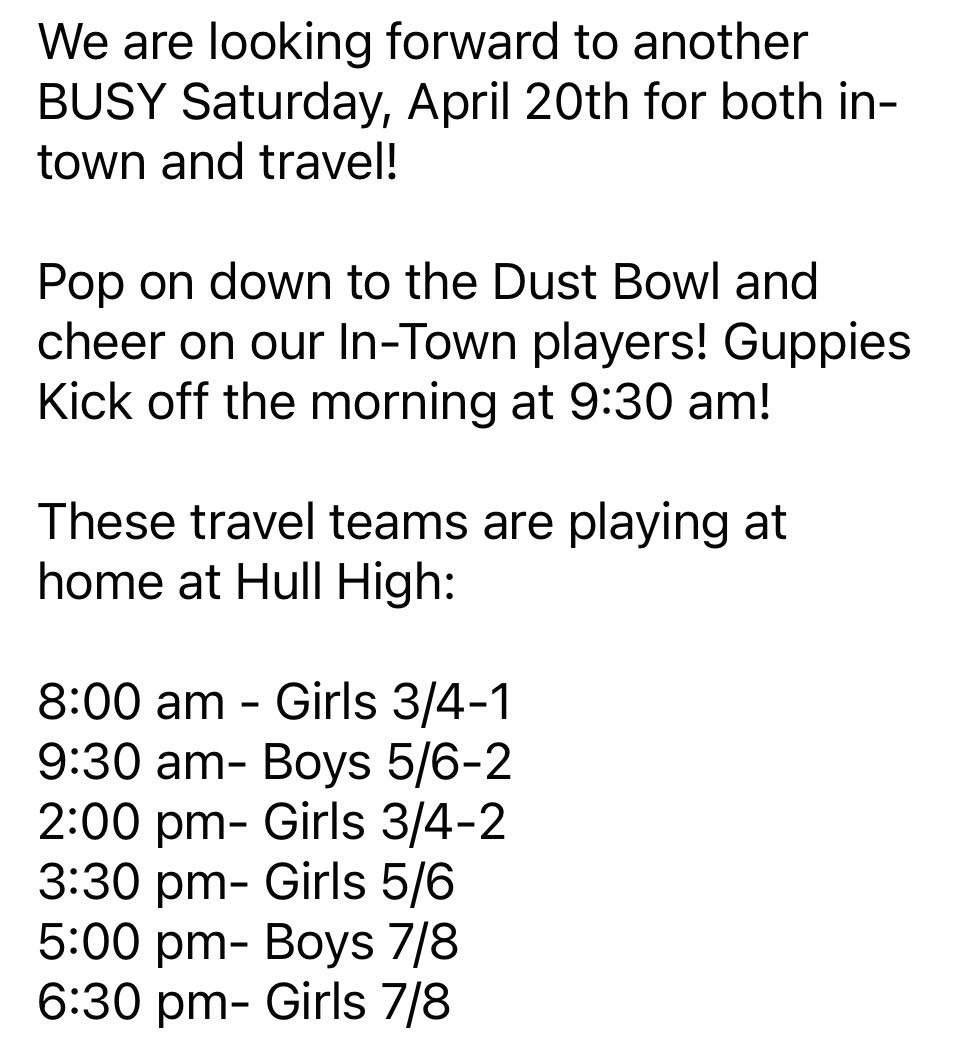 Who&rsquo;s ready for some Hull United Youth Soccer action this weekend? Good luck to teams playing at home and on the road!  #southshorenews #hullmanews #hulltimes #hullma #nantasket #MAlocalnews