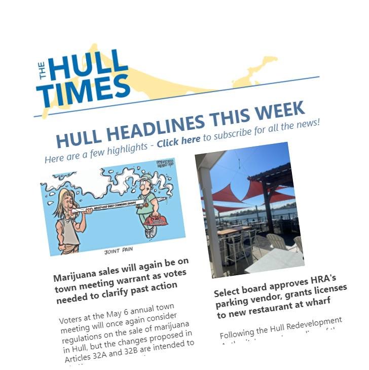 Need a quick read to stay in the know? Give us five minutes to bring you up to date, with links to read more. Click the link in our bio to sign up for The Hull Times free newsletter -- you can also get news from our sister publication, the South Shor