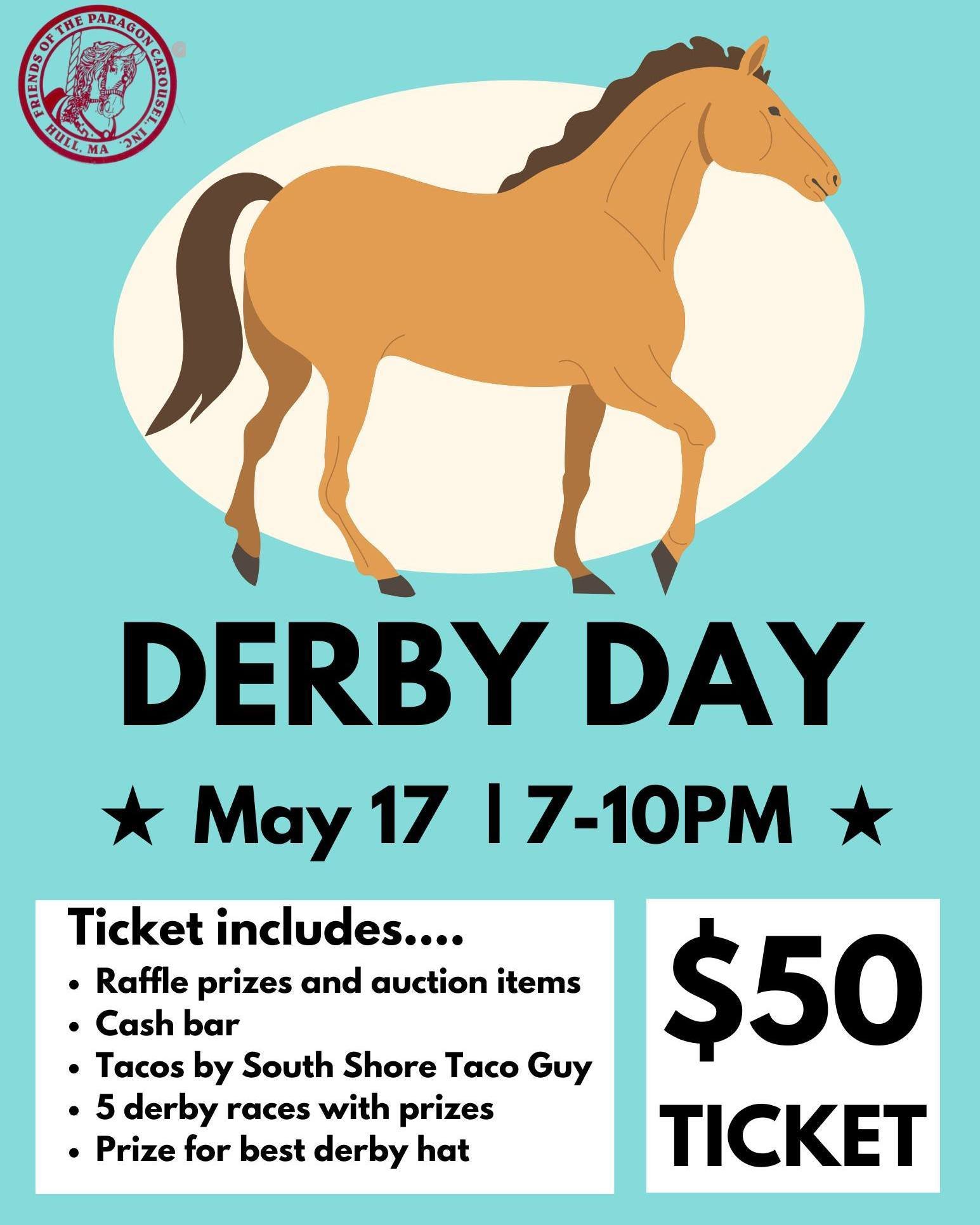 Wear your best Derby hat for the contest on Friday night!  #hullma #hullmanews #nantasket #MALocalNews #hulltimes #southshorenews