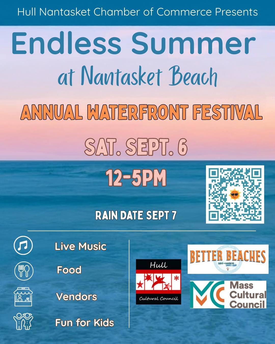 Vendor Registration for the Endless Summer Waterfront Festival is open on the Hull Nantasket Chamber of Commerce website at www.hullchamber.com. Registration closes on Friday, August 22, so sign up today!