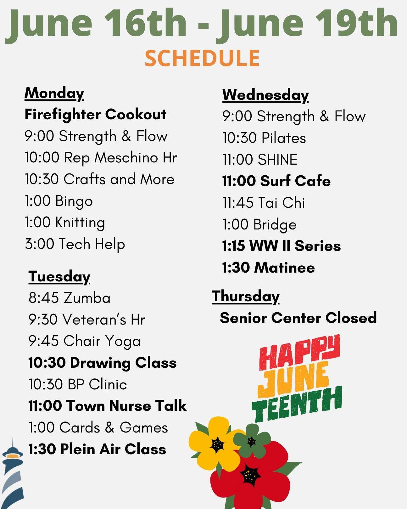 This week's events at the Anne M. Scully Senior Center... #hullma #hullmanews #nantasket #MALocalNews #hulltimes #southshorenews