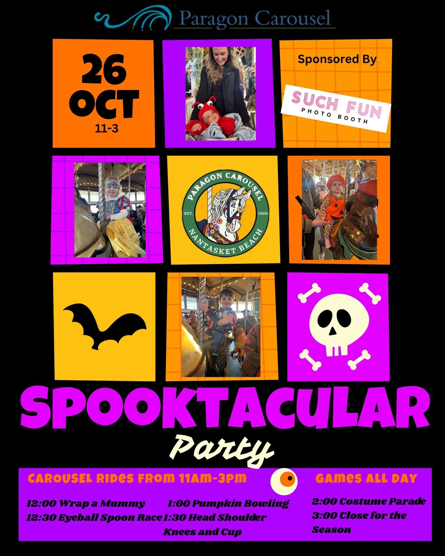 The @paragoncarousel wraps up the season with a Halloween party this Sunday, October 26.

 #hullma #hullmanews #nantasket #MALocalNews #hulltimes #southshorenews