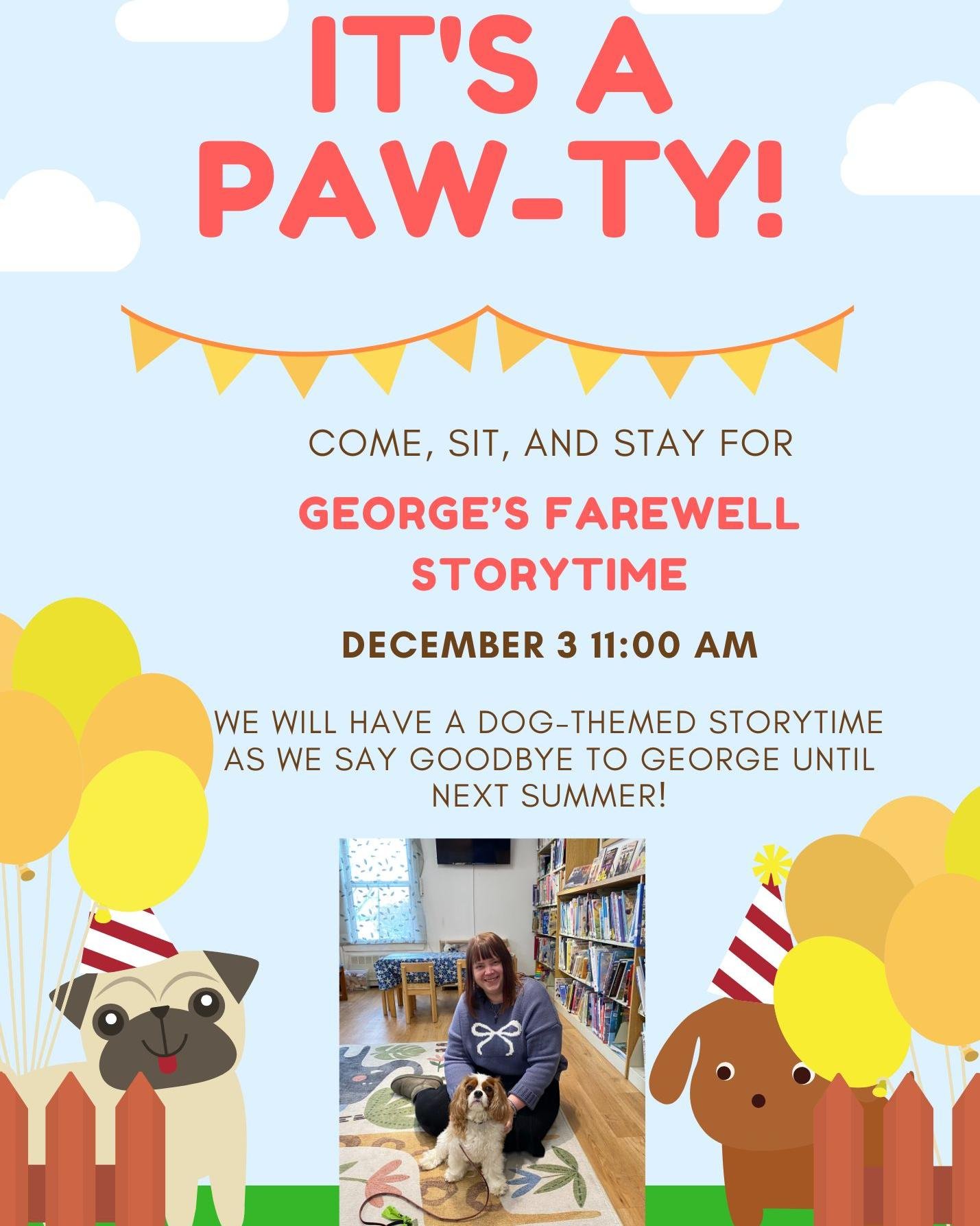 On Wednesday December 3, at 11 a.m., stop by the @hull_public_library for a dog-themed storytime as the staff says goodbye to their therapy dog friend George for the winter!

 #hullma #hullmanews #nantasket #MALocalNews #hulltimes #southshorenews
