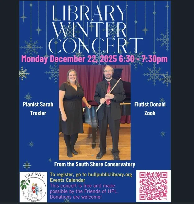 Coming up later this month at the @hull_public_library!

 #hullma #hullmanews #MALocalNews #nantasket #hulltimes #southshorenews
