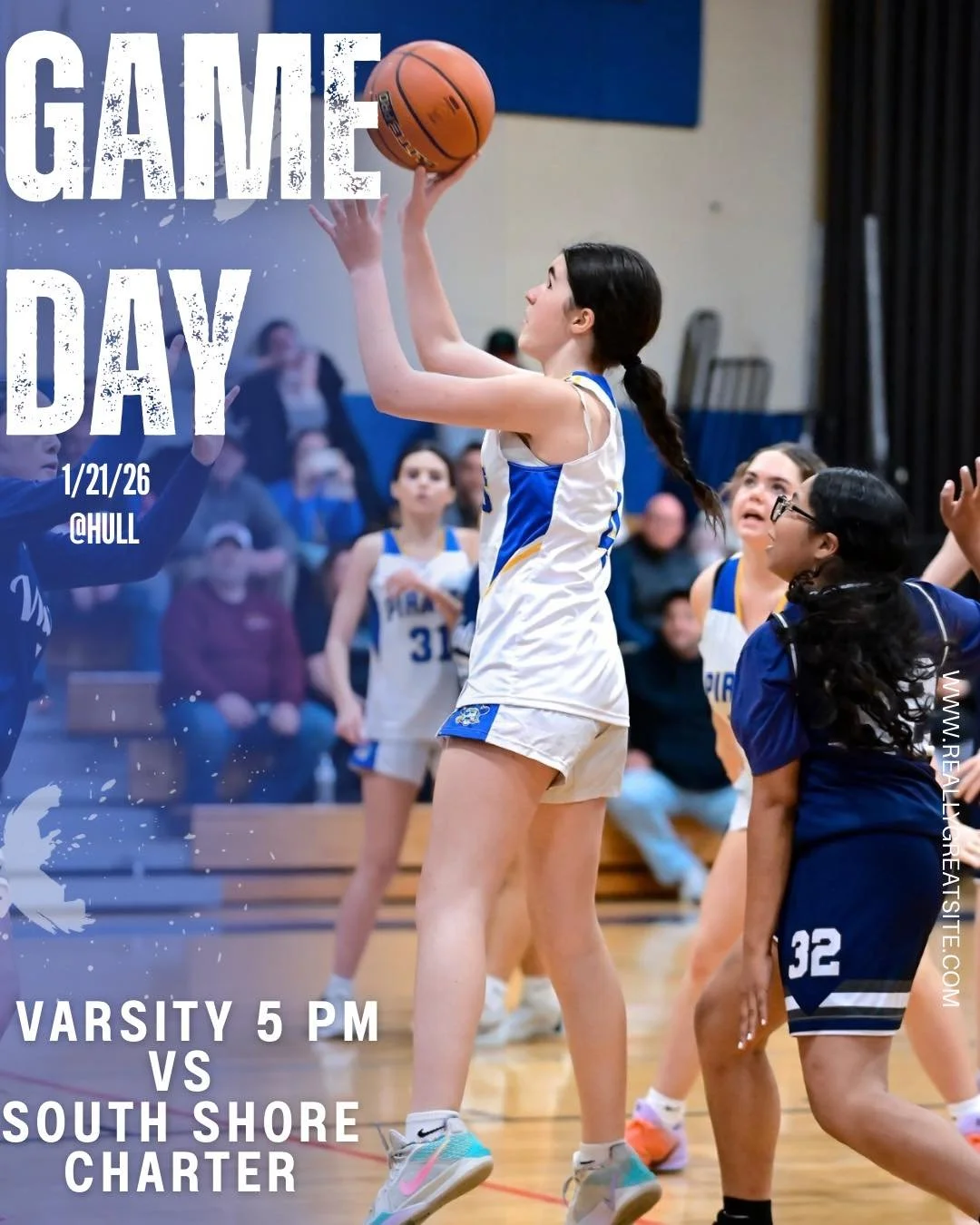 Looking to get out of the cold? Head down to Hull High to cheer on the Pirates as they take on the Jaguars of the South Shore Charter School. Game time is 5 p.m.! 

 #hullma #hullmanews #nantasket #MALocalNews #hulltimes #southshorenews