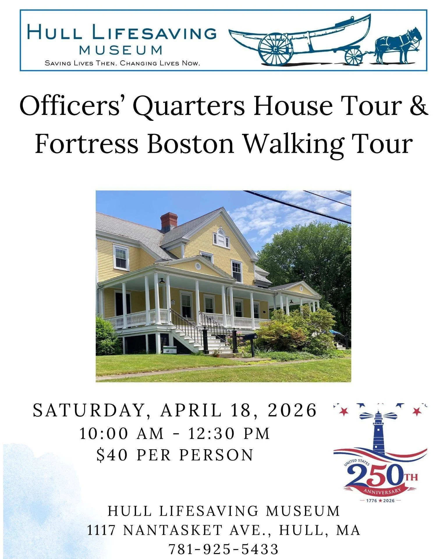 Visit www.hullifesavingmuseum.org for more information to register for this great event! 

 #hullma #hullmanews #nantasket #MALocalNews #hulltimes #southshorenews