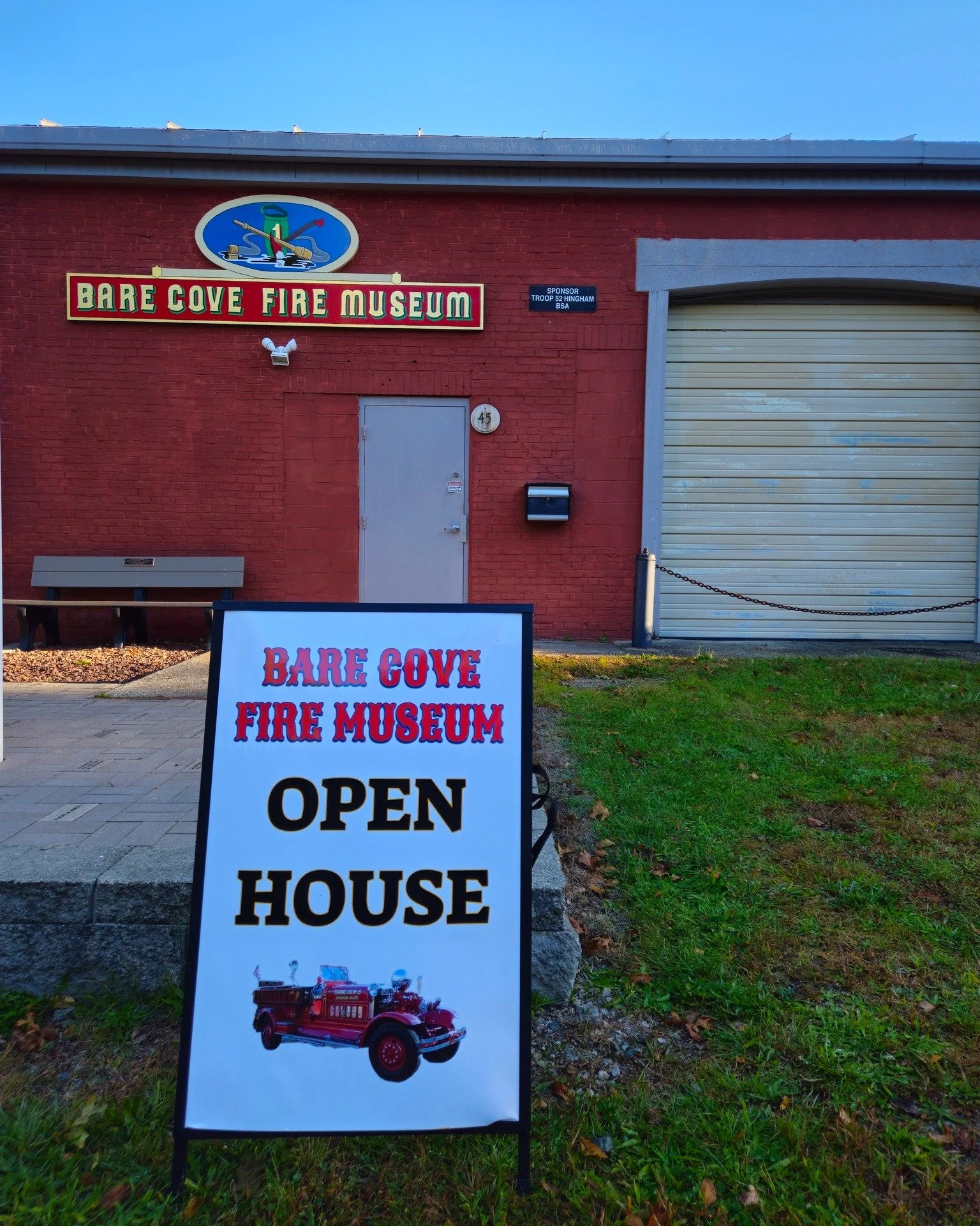 Have you visited the Bare Cove Fire Museum in Hingham? On Saturday, April 4, if you see this sign in front of the museum, stop in for a visit between 8 a.m. and 10 a.m. The museum is at 45 Bare Cove Park Drive (off Fort Hill Street, near the train st