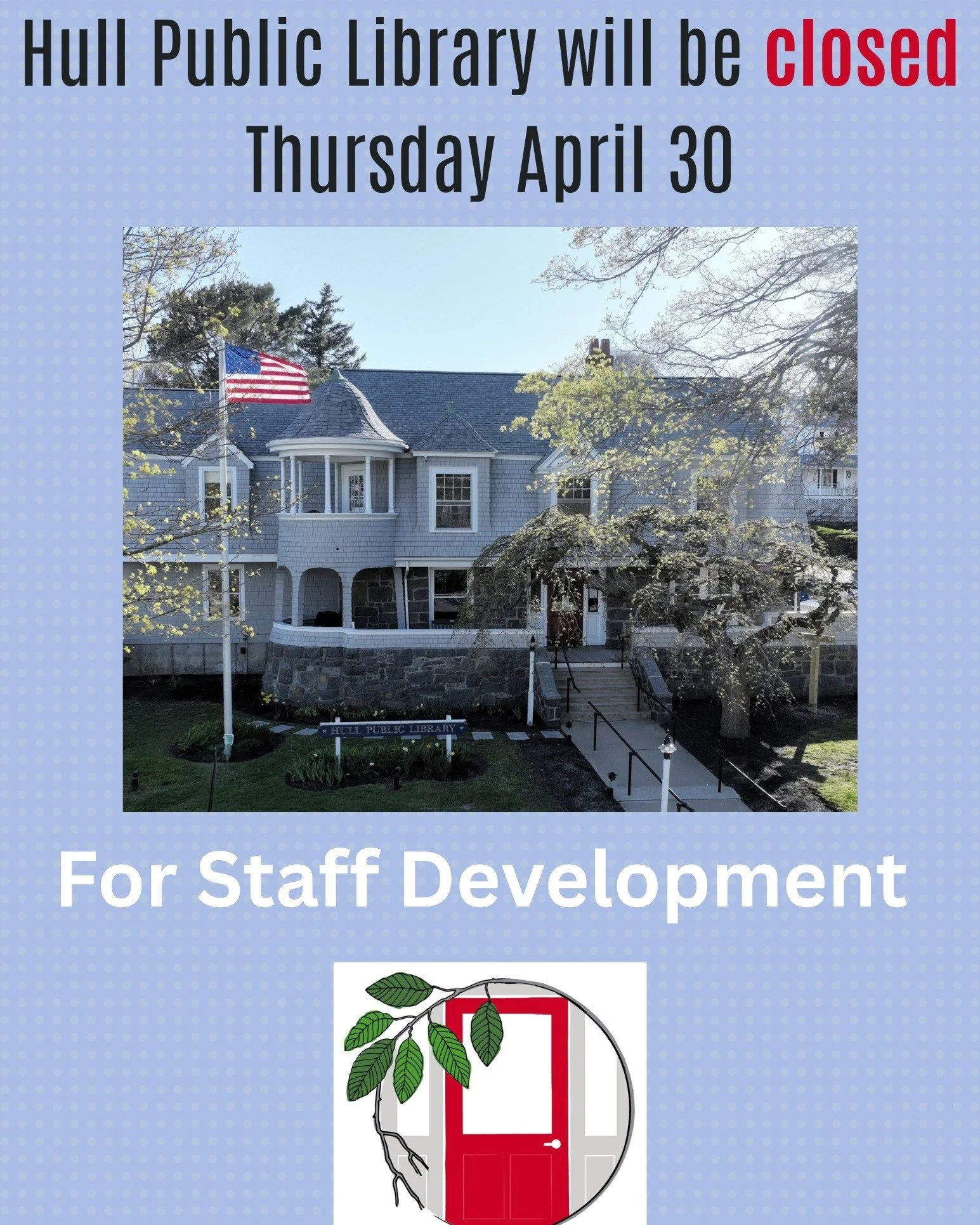 The @hull_public_library will be closed on April 30 as the Old Colony Library Network migrates to a new catalog system. The library will reopen on Friday, May 1 at 10 a.m.

 #nantasket #hullma #MALocalNews #hullmanews #hulltimes #southshorenews