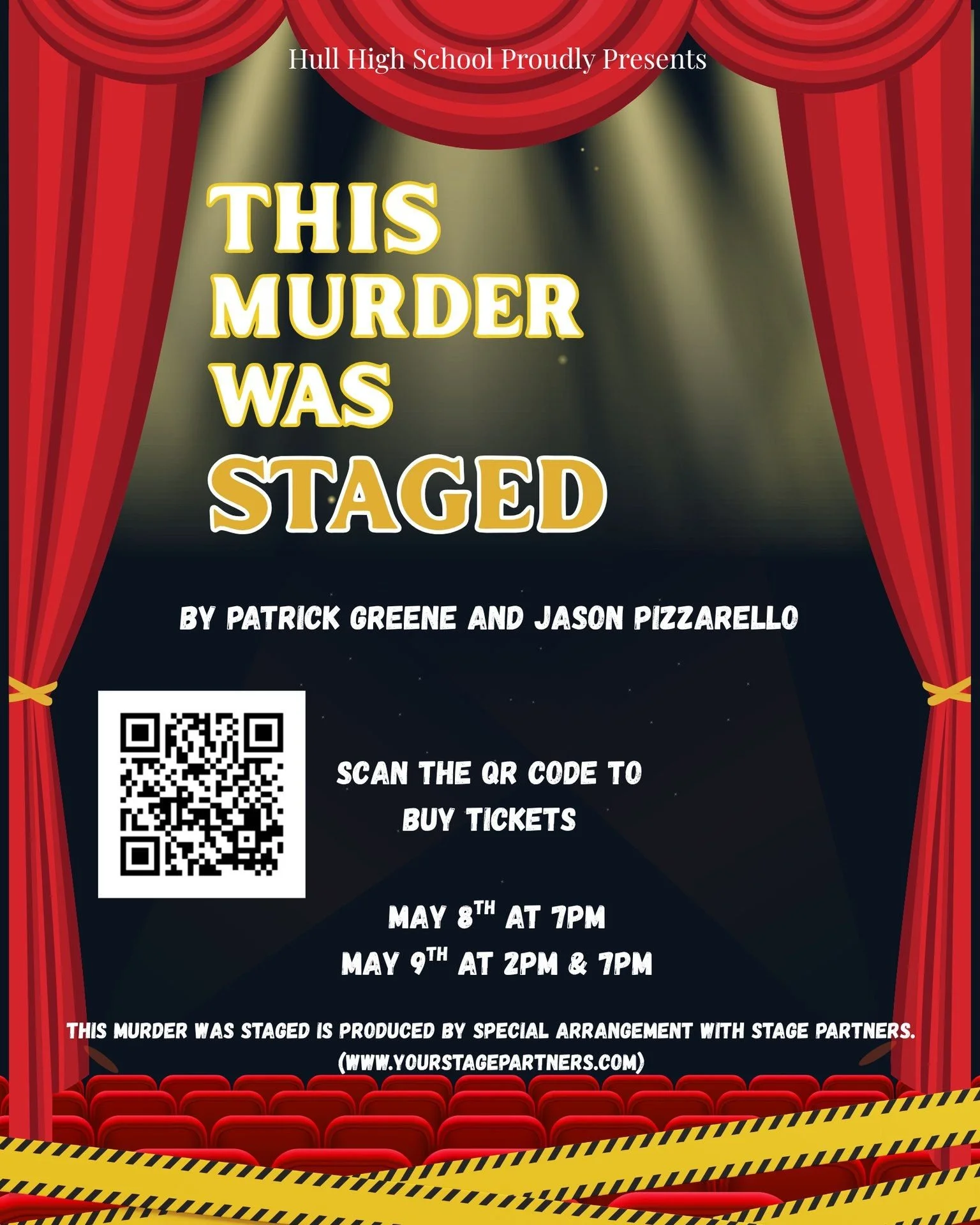 Hull Theatre Arts presents "This Murder Was Staged" on May 8 &amp; 9 at Hull High School. Click this link for tickets: https://cur8.com/24453/project/138396 or use the QR code.

 #nantasket #hullma #MALocalNews #hullmanews #hulltimes #south