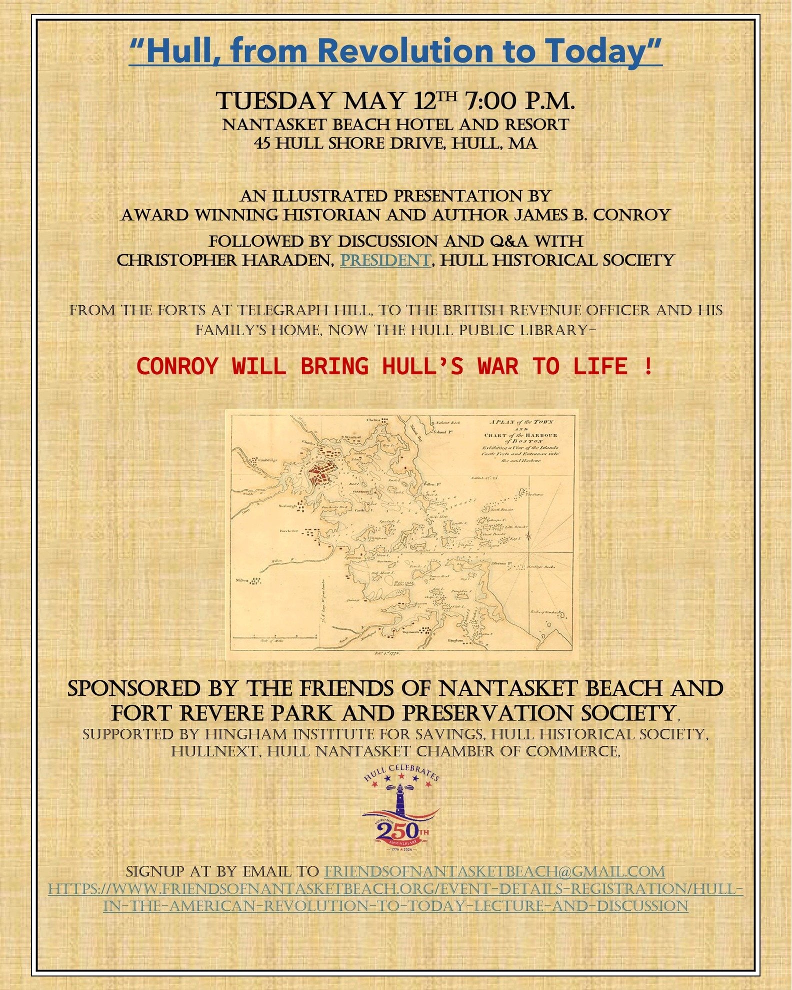 For more information and to register, visit www.friendsofnantasketbeach.org and click the "Upcoming Events" link in the top left corner of the home page.

#hullma #nantasket #MALocalNews #hullmanews #hulltimes #southshorenews