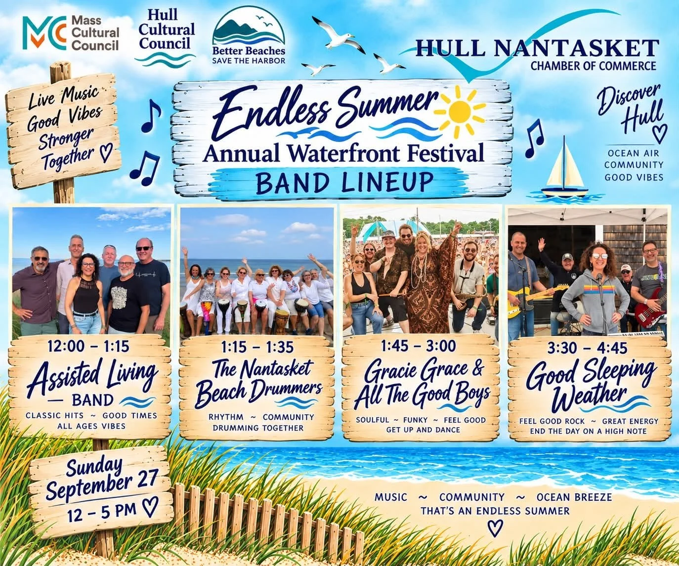 Endless Summer is coming up this weekend -- here are the entertainers scheduled to perform!

 #hullma #hullmanews #MALocalNews #nantasket #hulltimes #southshorenews