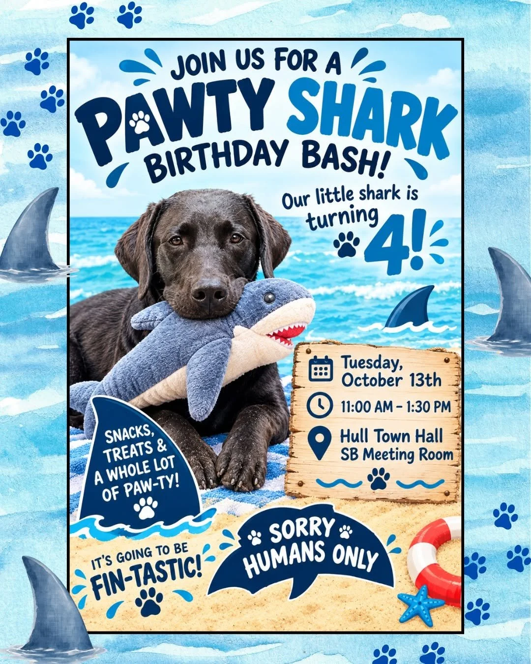 @k9peddocks_hullpd is turning four, and you're invited to help celebrate! Visit the Louis C. Costa Meeting Room at town hall between 11 a.m. and 1:30 p.m. to join the fun!

 #hullma #hullmanews #nantasket #MALocalNews #hulltimes #southshorenews
