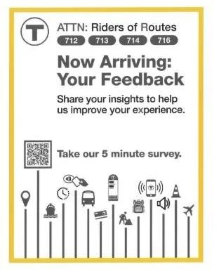 The MBTA is seeking opinions from riders of Hull's bus route (714) in order to gauge how the changes it has made are being received, and to better understand how riders use the bus service. The survey will be available until the MBTA achieves its tar