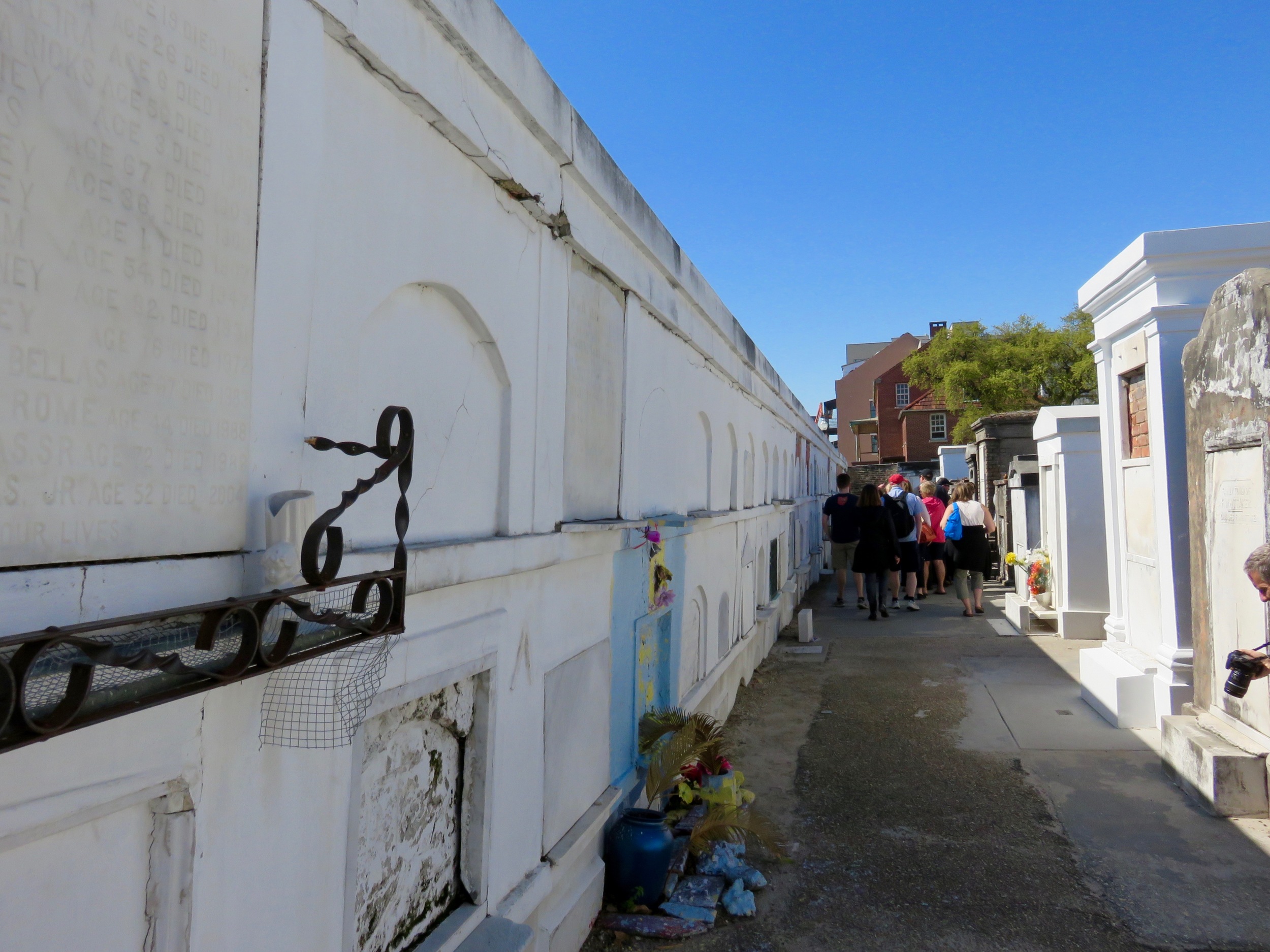Wall vault at St. Louis Cemetery.