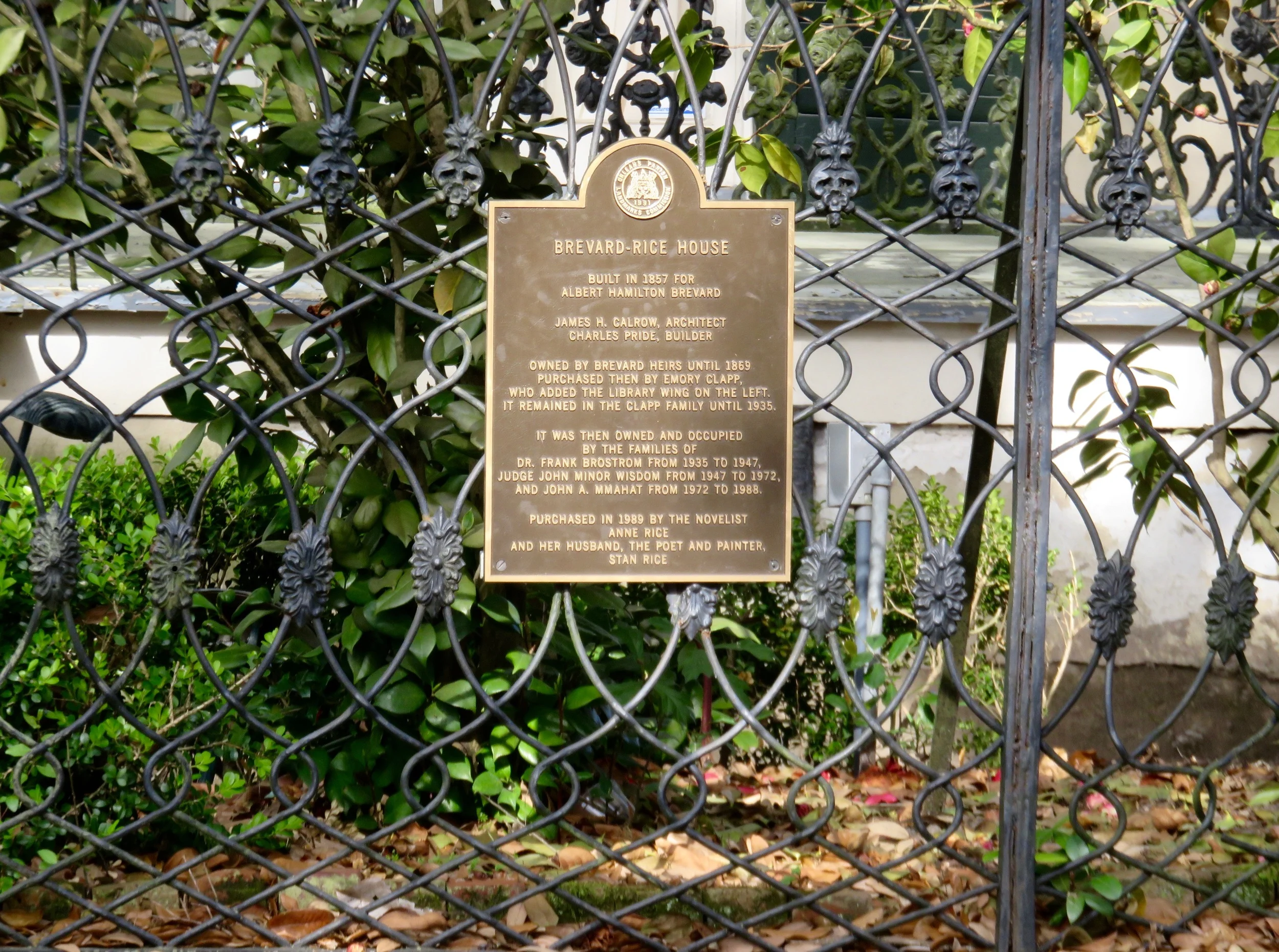 Former home of author Anne Rice.