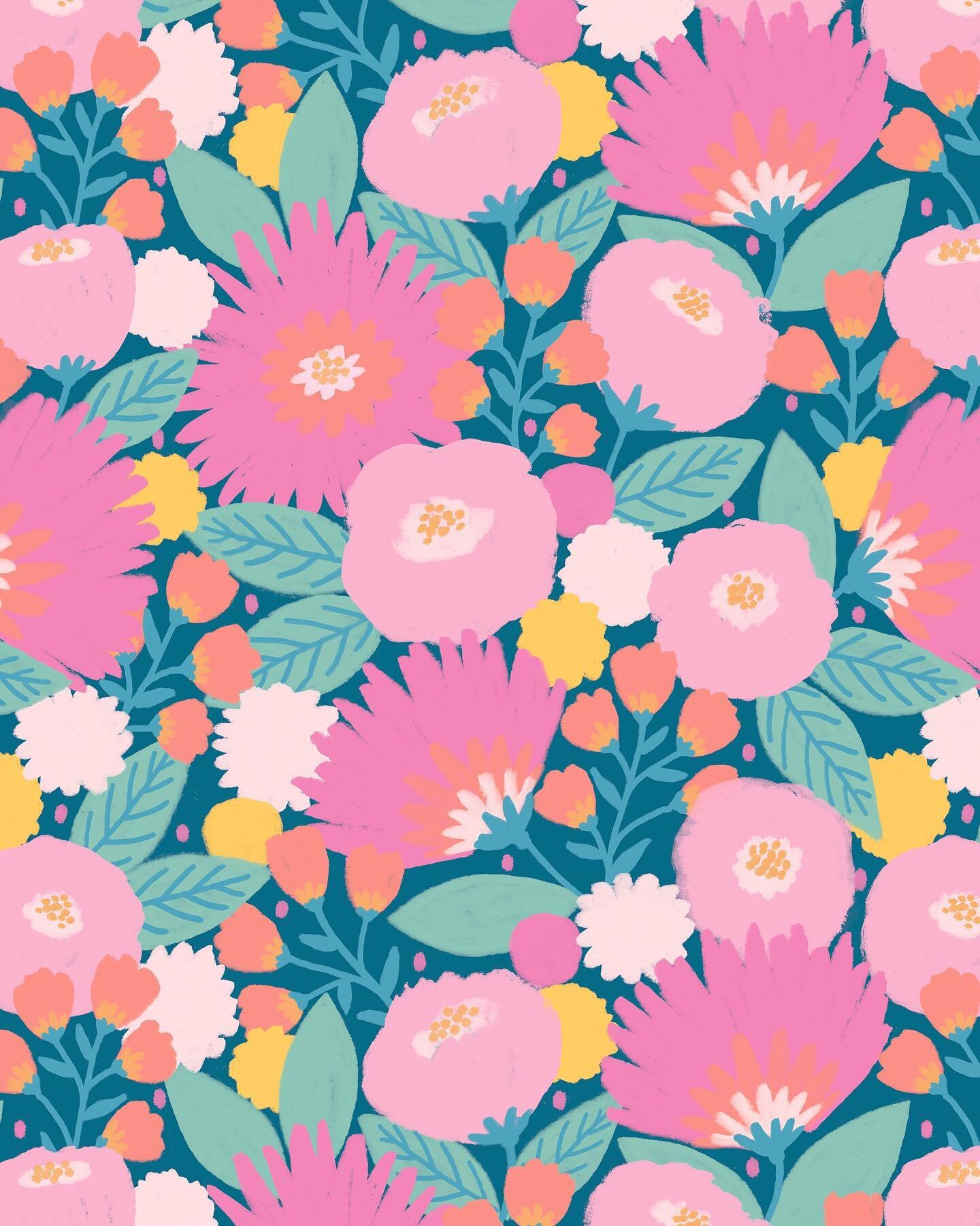 My pattern 'Bouquet' in a fun, spring-inspired palette. It kind of reminds me of candy! 🍬 I really love this pattern and I've applied a lot of different colorways to it, but this is definitely one of my favorites. In fact... you may be seeing a lot 
