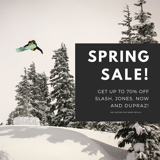 SPRING SALE IS ON! Come and pay us a visit✌🏼 #undergroundtuning #canada #tuning #handtuning #bc #whistler #sale #slashsnowboards #duprazsnowboards #dupraz #nowbindings #yessnowboards #springdeals