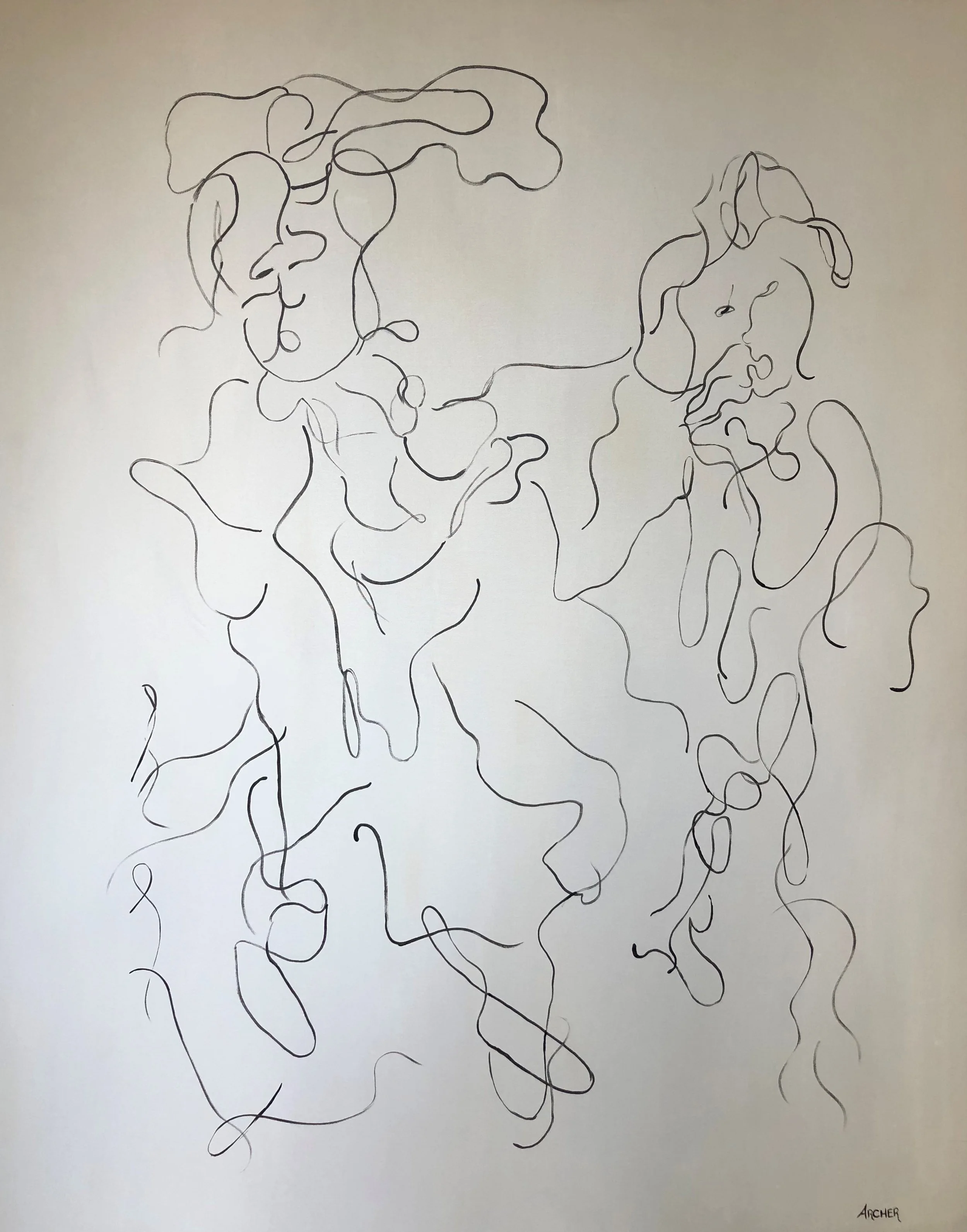  60” x 48” - Acrylic/Canvas  Gesture Duo 