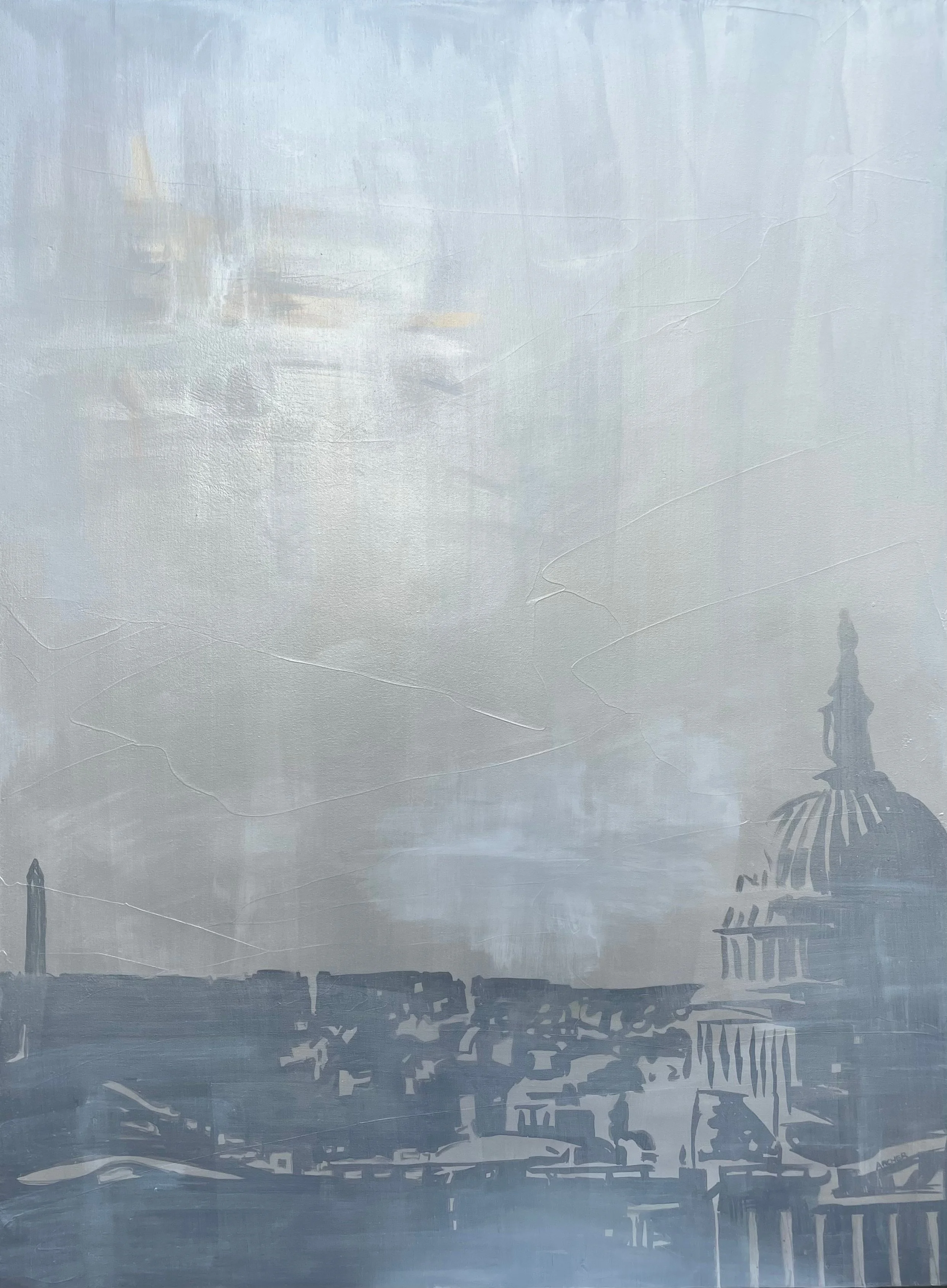  48" x 36" - Acrylic / Canvas  Shout Out to George 