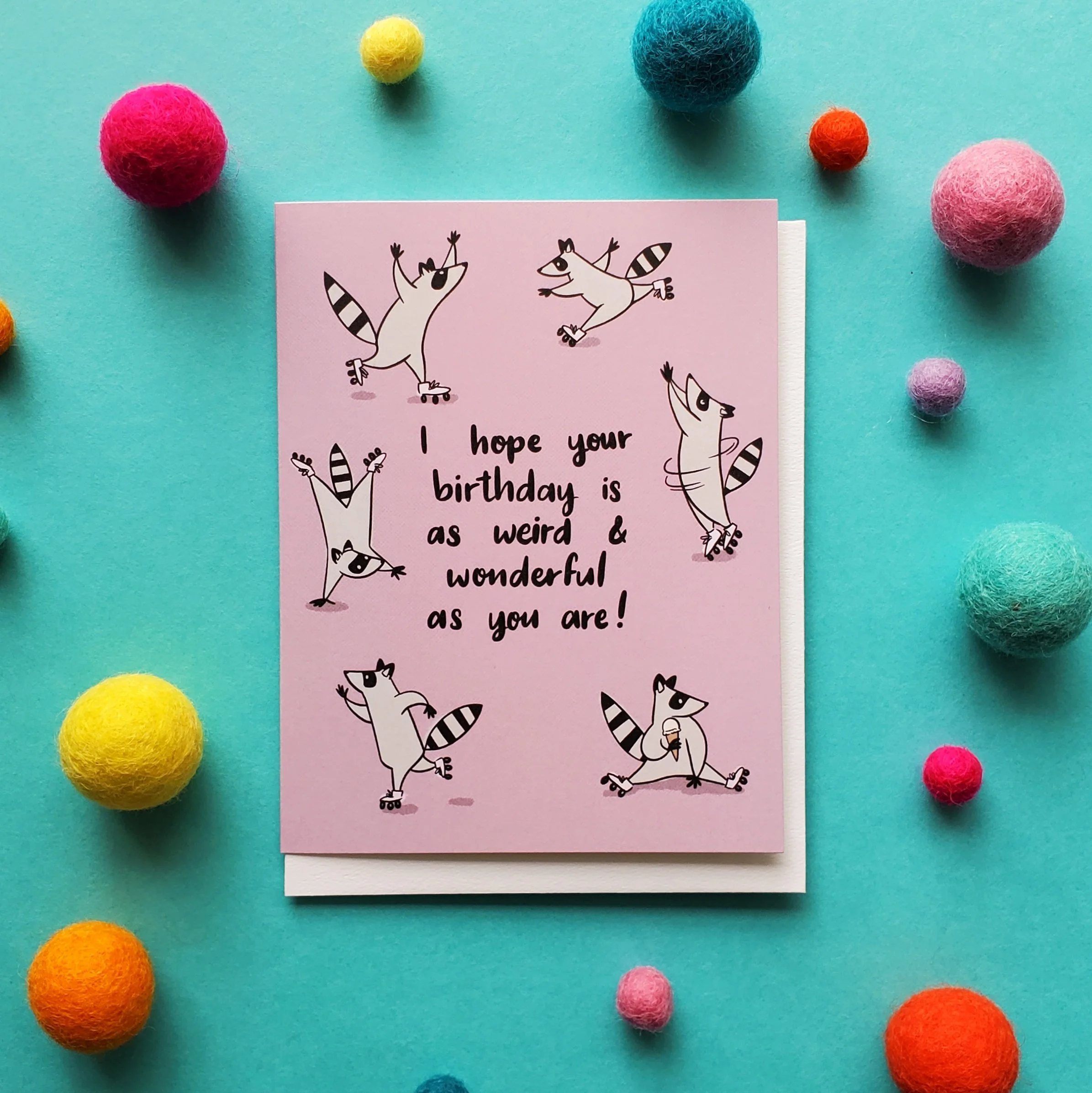 Weird Racoons on rollerskates birthday card.jpeg