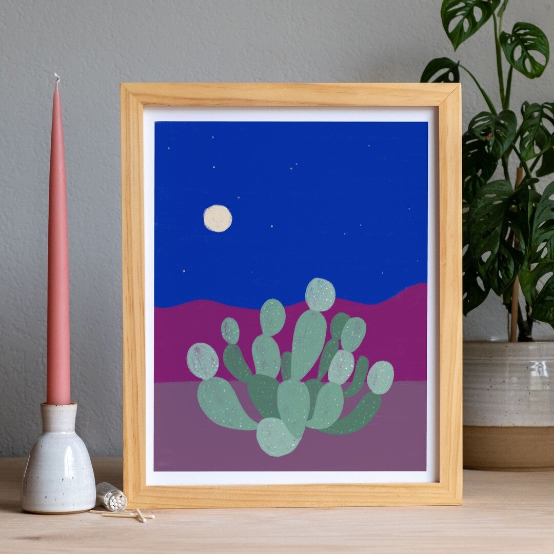 I couldn&rsquo;t decide if I wanted my Prickly Pear to be in a desert at night, or during the day&hellip; so I made both!