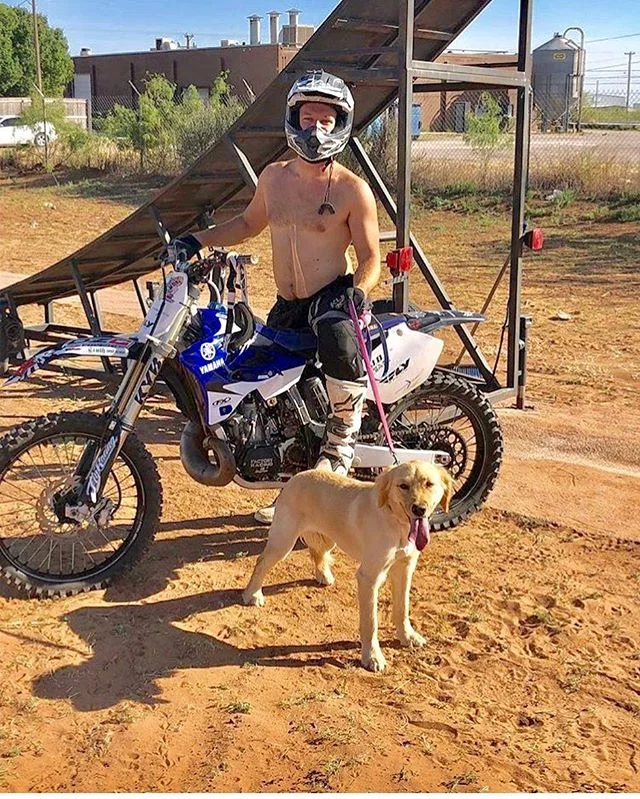 Throwback to my #dadbod with the pup #haterswillsayitsfake