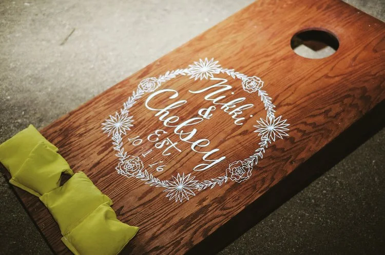 Hand-painted Cornhole