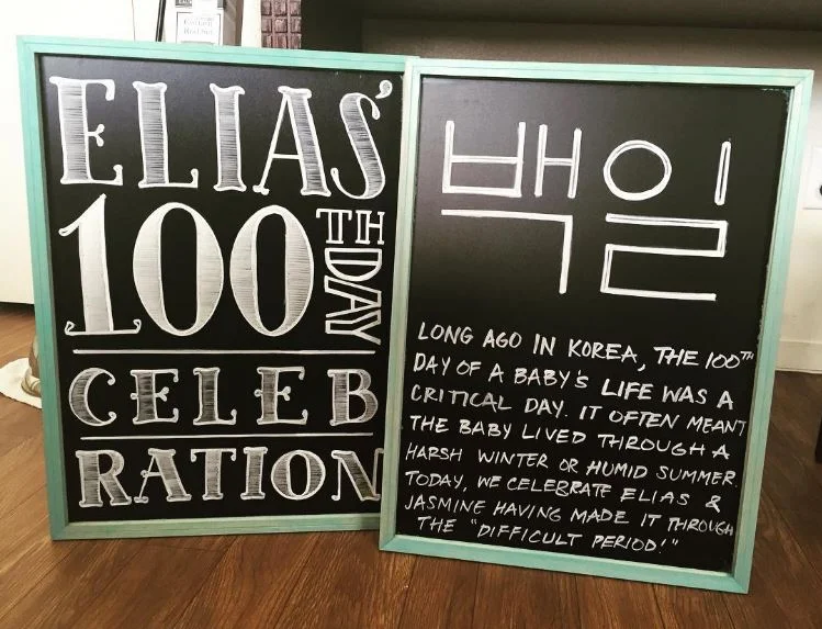 100th Day Celebration Chalkboard Set