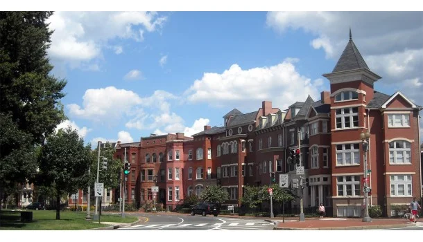 Historic townhouse neighborhoods, like this one in Washington, DC, are some of the most desirable walkable neighborhoods across the country-- but building them in Eugene is currently prohibited.