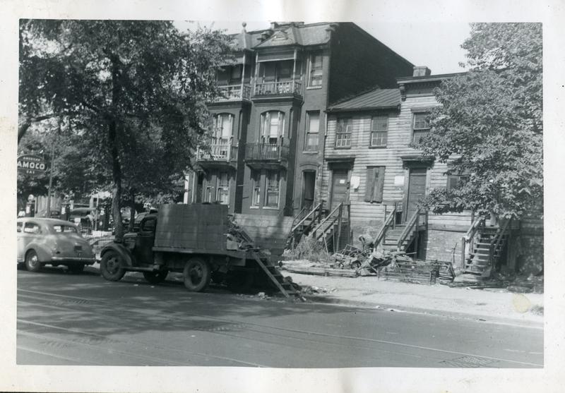  Old houses in the 300 block of New York Avenue NW, ca 1949 