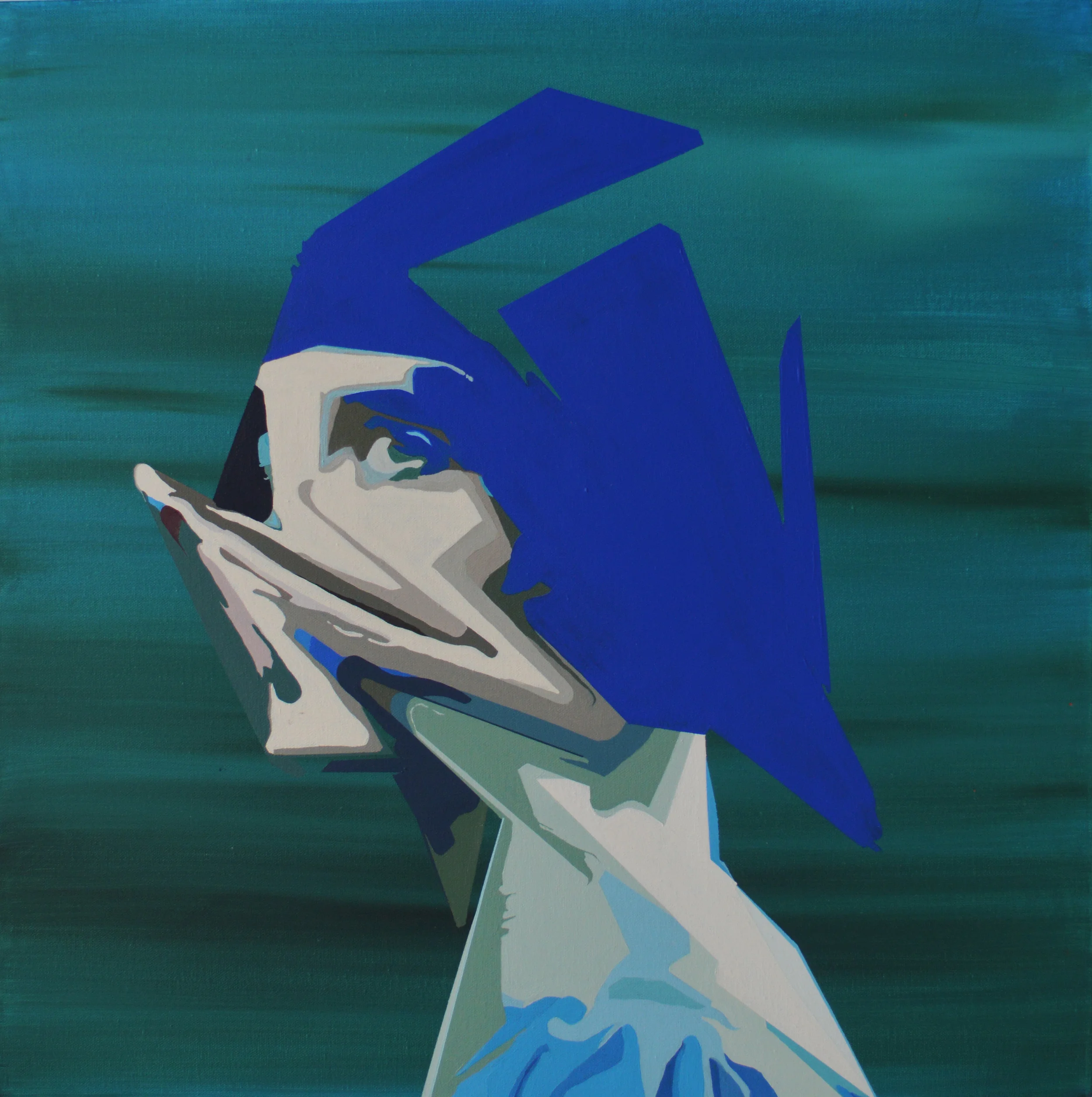 WORK WOMAN 02 2014 Acrylic on canvas 24 x 24 in 60.9 x 60.9 cm