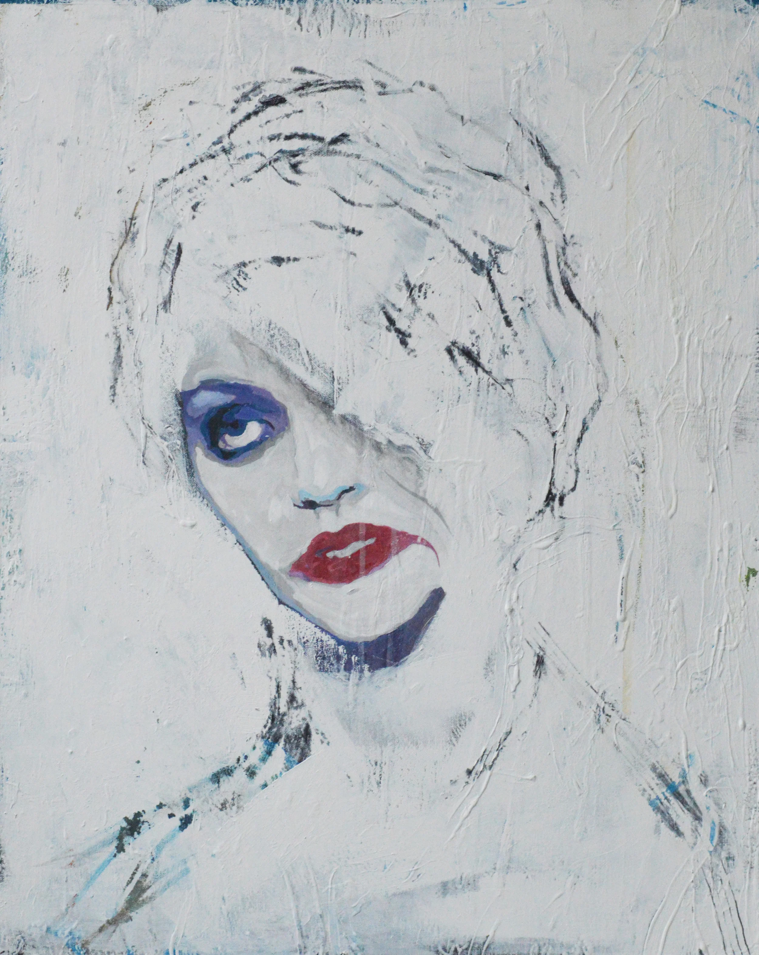 WHITE/PALPITANTE/VIOL 2014 Acrylic on canvas 30 x 24 in 76.2 x 60.9 cm