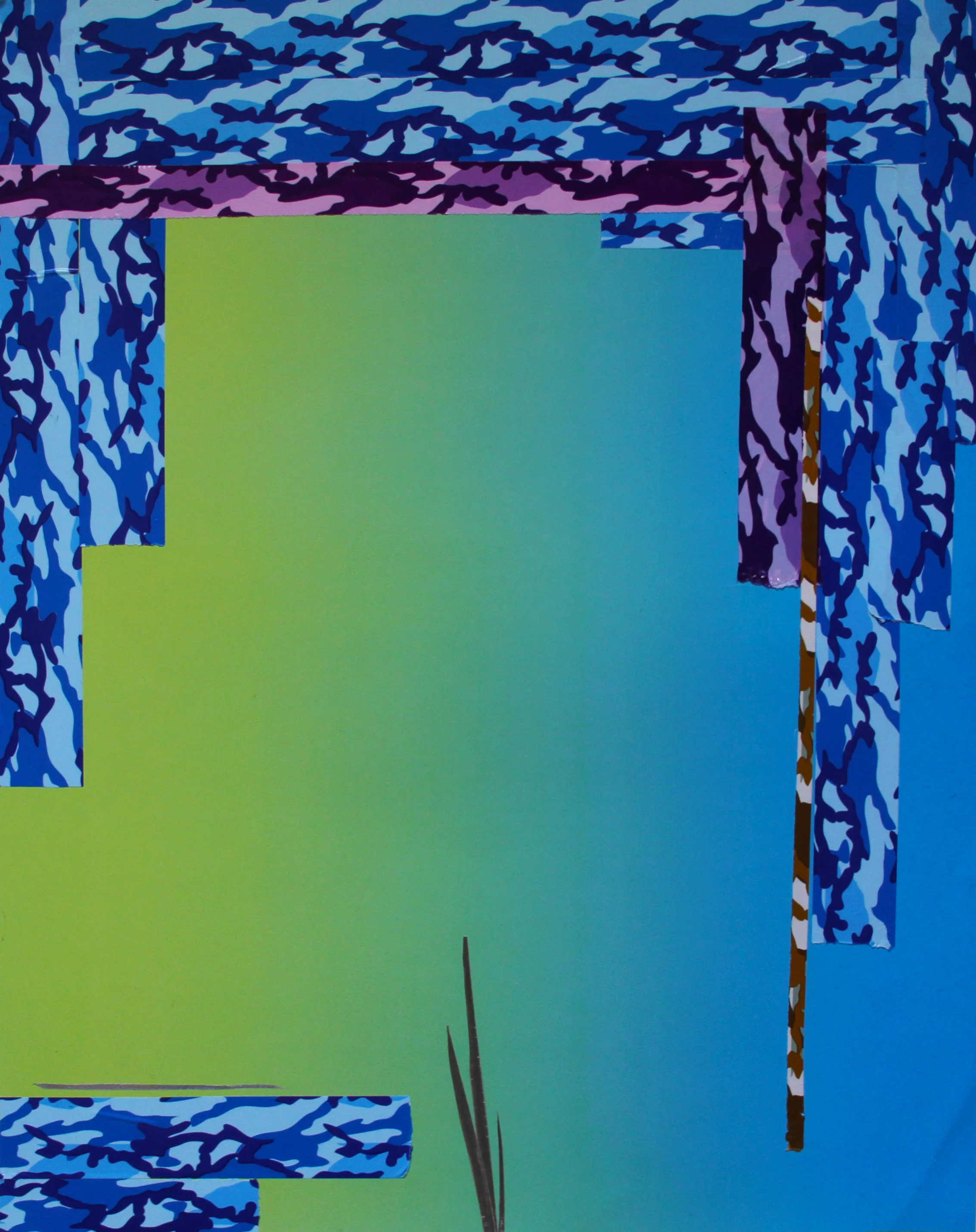 MANEUVER 02 2016 Tape on paper 28 x 22 in 71 x 56 cm