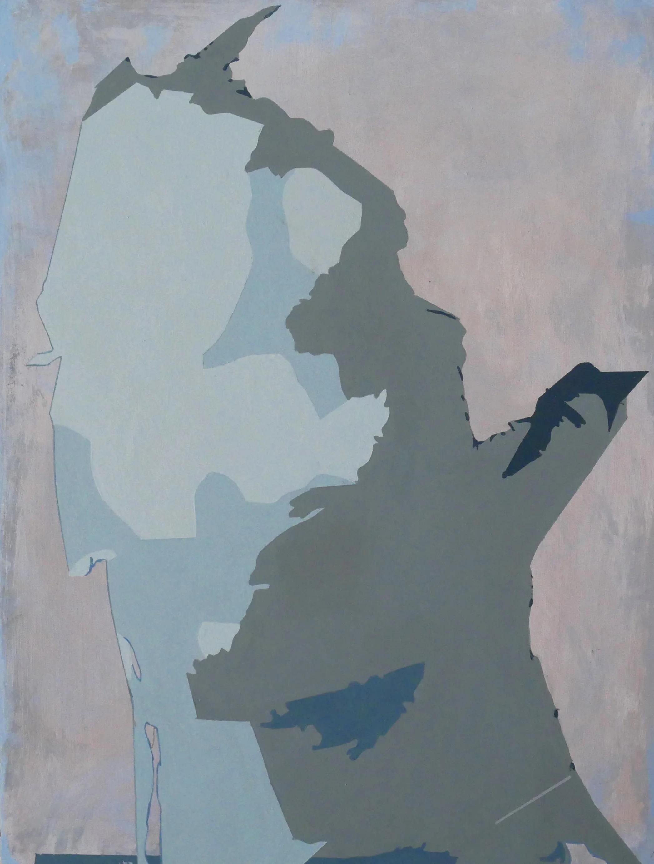 PHANTOM STUDY 2018 Acrylic on wood panel 12 x 9 in 30.4 x 22.8 cm