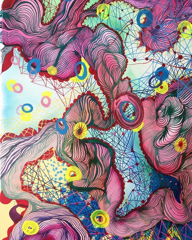 Working on new paper - to be cut soon. 
#inkpainting 
#ink 
#inkonpaper 
#inprogress
#mixedmedia #mixedmediaart #mixedmediartist #contemporaryart #contemporarydrawing #artdaily
#instaart 
#californiaartist
#menlopark 
#bayareaart
#bayareaartist #wome