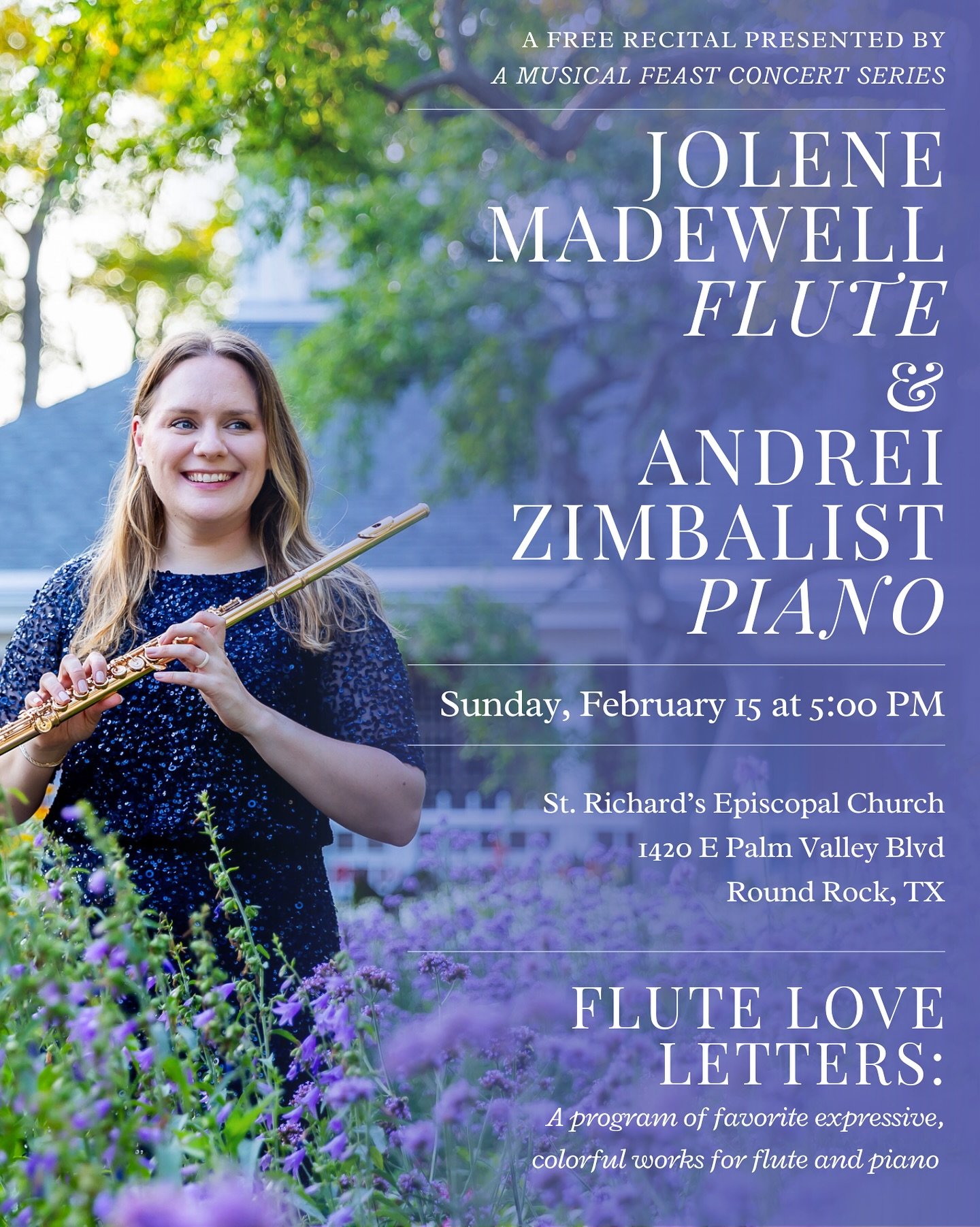 Tomorrow at 5 PM! Hope to see you there!

Saint Richard&rsquo;s Episcopal Church
1420 E Palm Valley Blvd
Round Rock, TX

#flute #flutist #fluteplayer #powellflutes #austinmusicians #classicalmusicians #roundrocktx