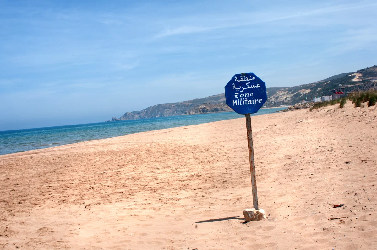 Morocco-Algeria border. Saïdia, Morocco.