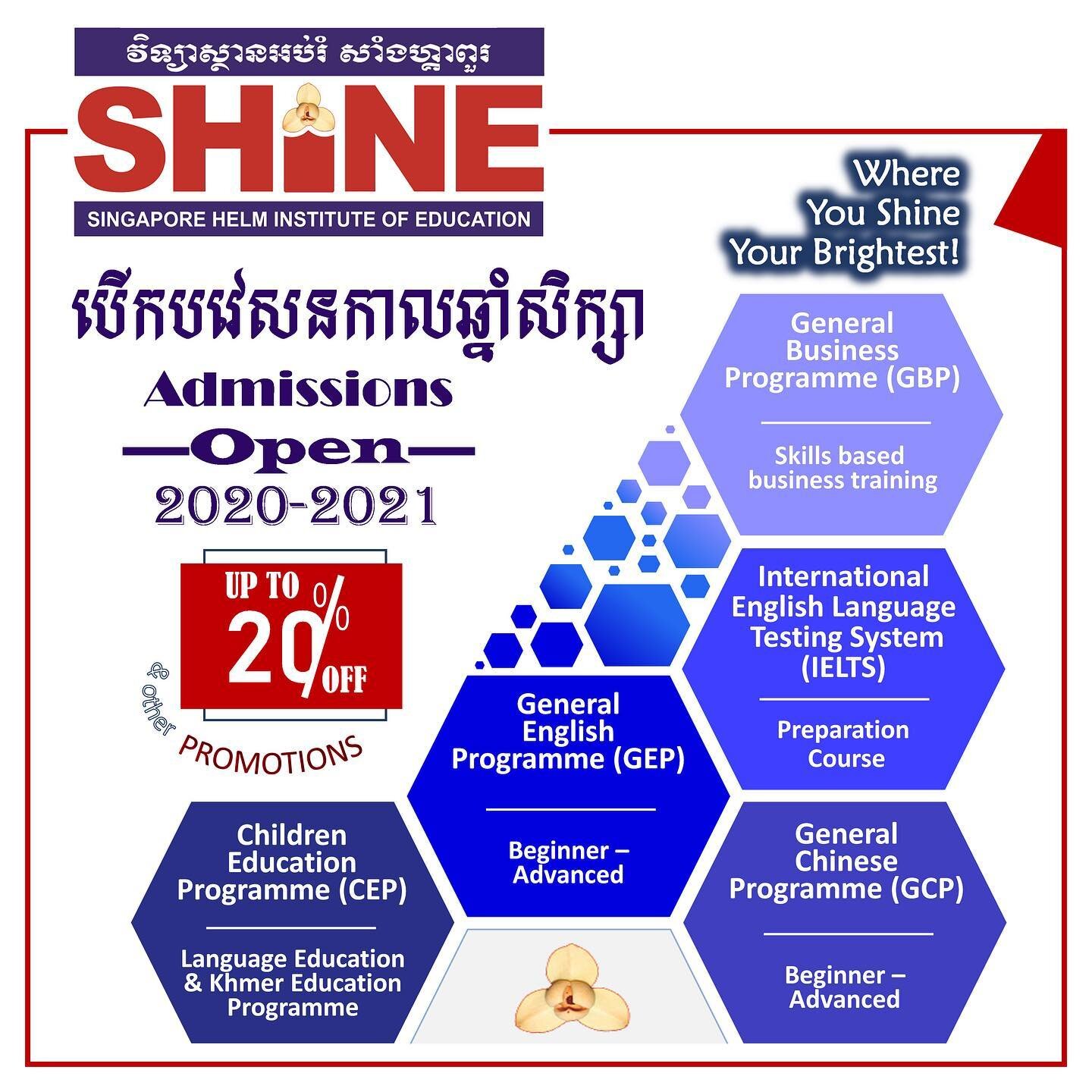 Although the number of coronavirus infections in Cambodia continues to be relatively low, the country has taken a heavy hit from the economic crisis caused by the COVID-19 pandemic. SHINE continues another step further for our students and community.