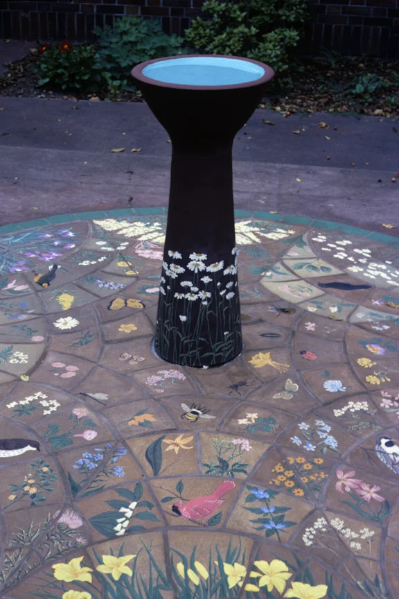 Secret Garden Tiles - Birdbath