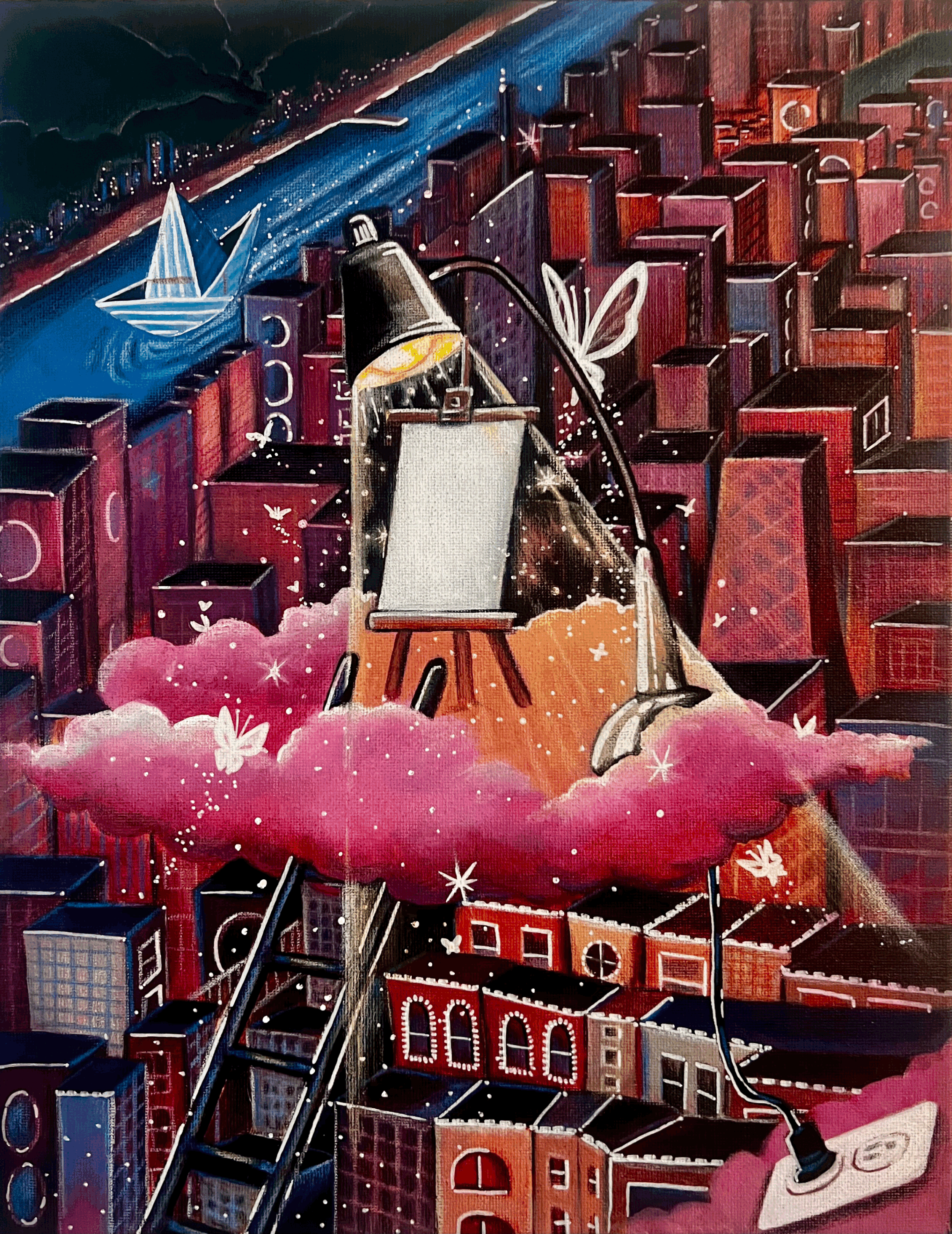 "Office View" 11x14 Matted Print