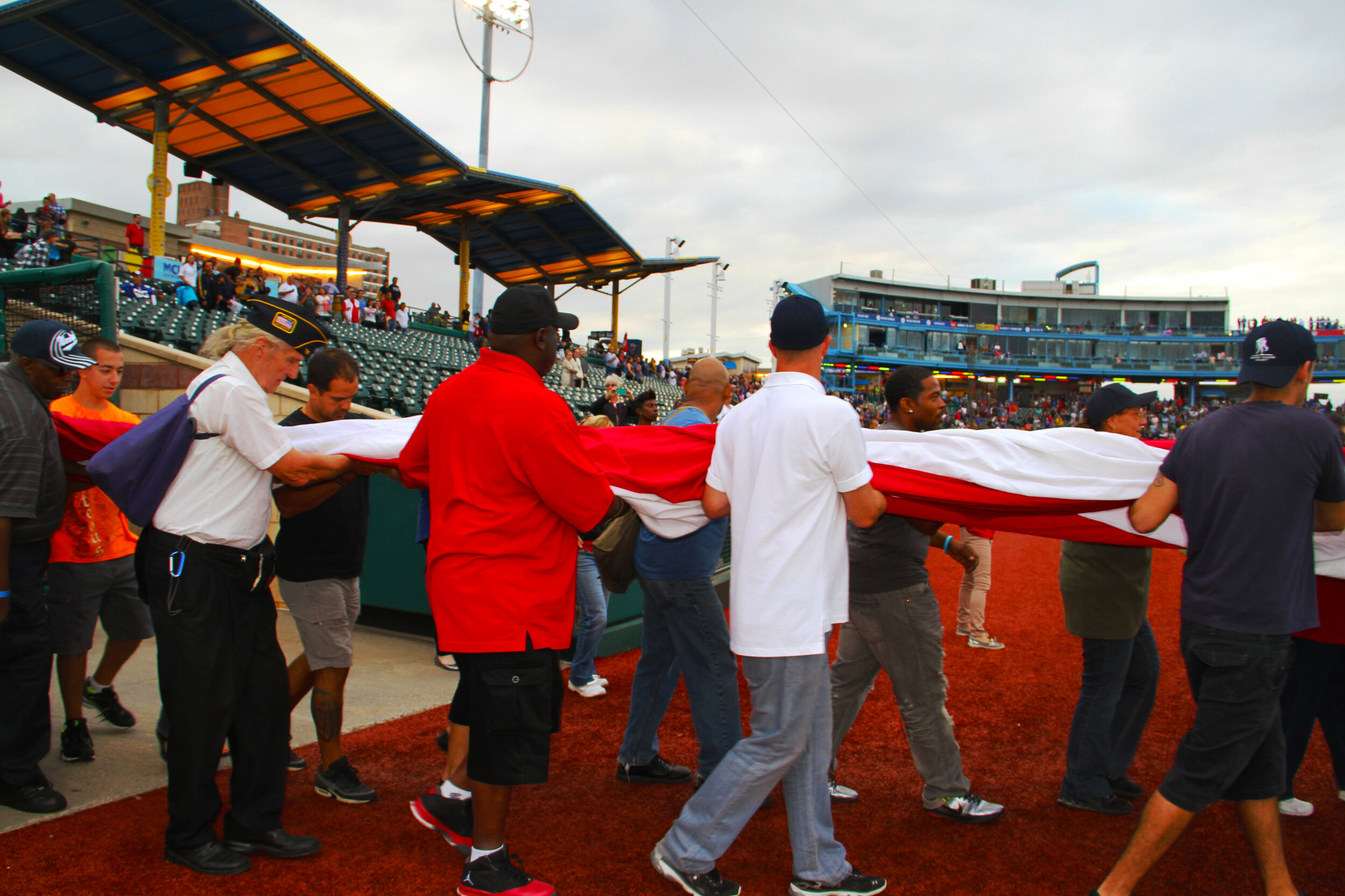 Tribute to America’s Veterans & those lost due to 9/11. Cyclone Stadium, Brooklyn, NY. Photo: Cierra Mazzola – groundzerovolunteersflag.org – ALL RIGHTS RESERVED.