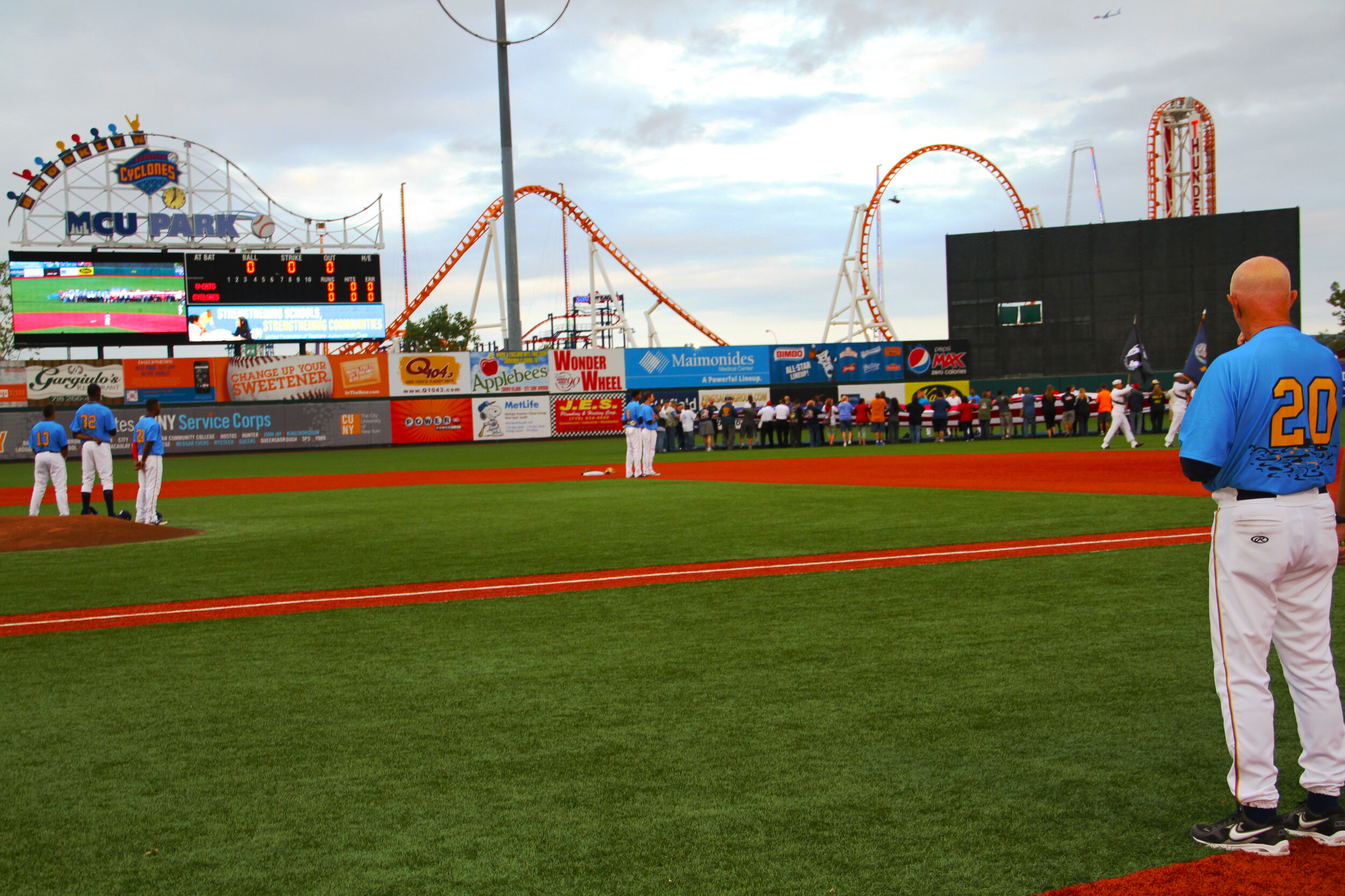 Tribute to America’s Veterans & those lost due to 9/11. Cyclone Stadium, Brooklyn, NY. Photo: Cierra Mazzola – groundzerovolunteersflag.org – ALL RIGHTS RESERVED.