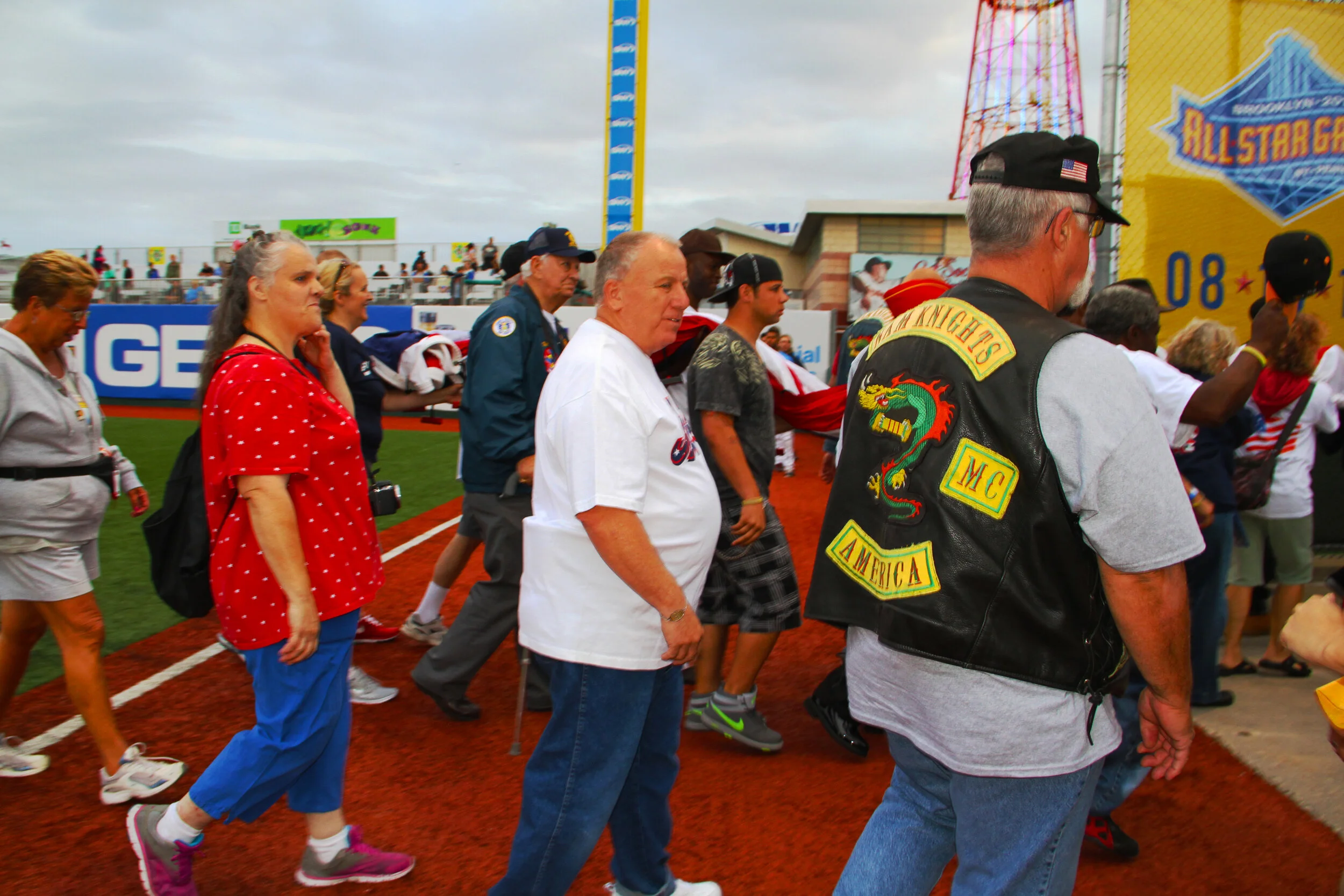 Tribute to America’s Veterans & those lost due to 9/11. Cyclone Stadium, Brooklyn, NY. Photo: Cierra Mazzola – groundzerovolunteersflag.org – ALL RIGHTS RESERVED.
