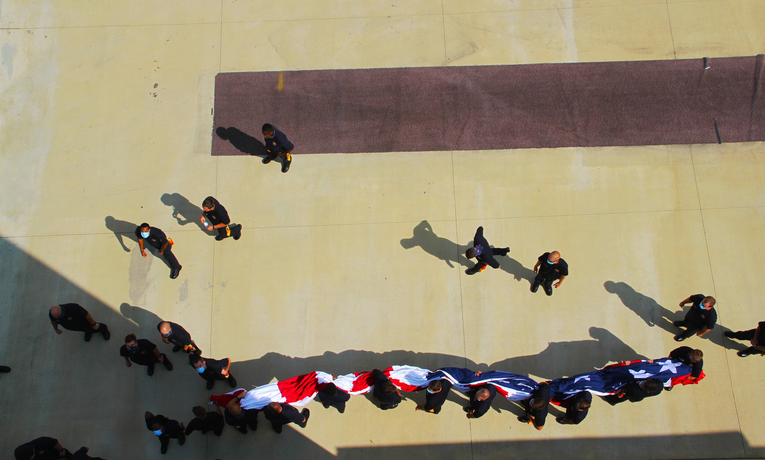  2020 9/11 Tribute Nashville Fire Department Training Grounds – GROUND ZERO VOLUNTEERS FLAG 2020 – Photo: Cierra Mazzola – All Rights Reserved 