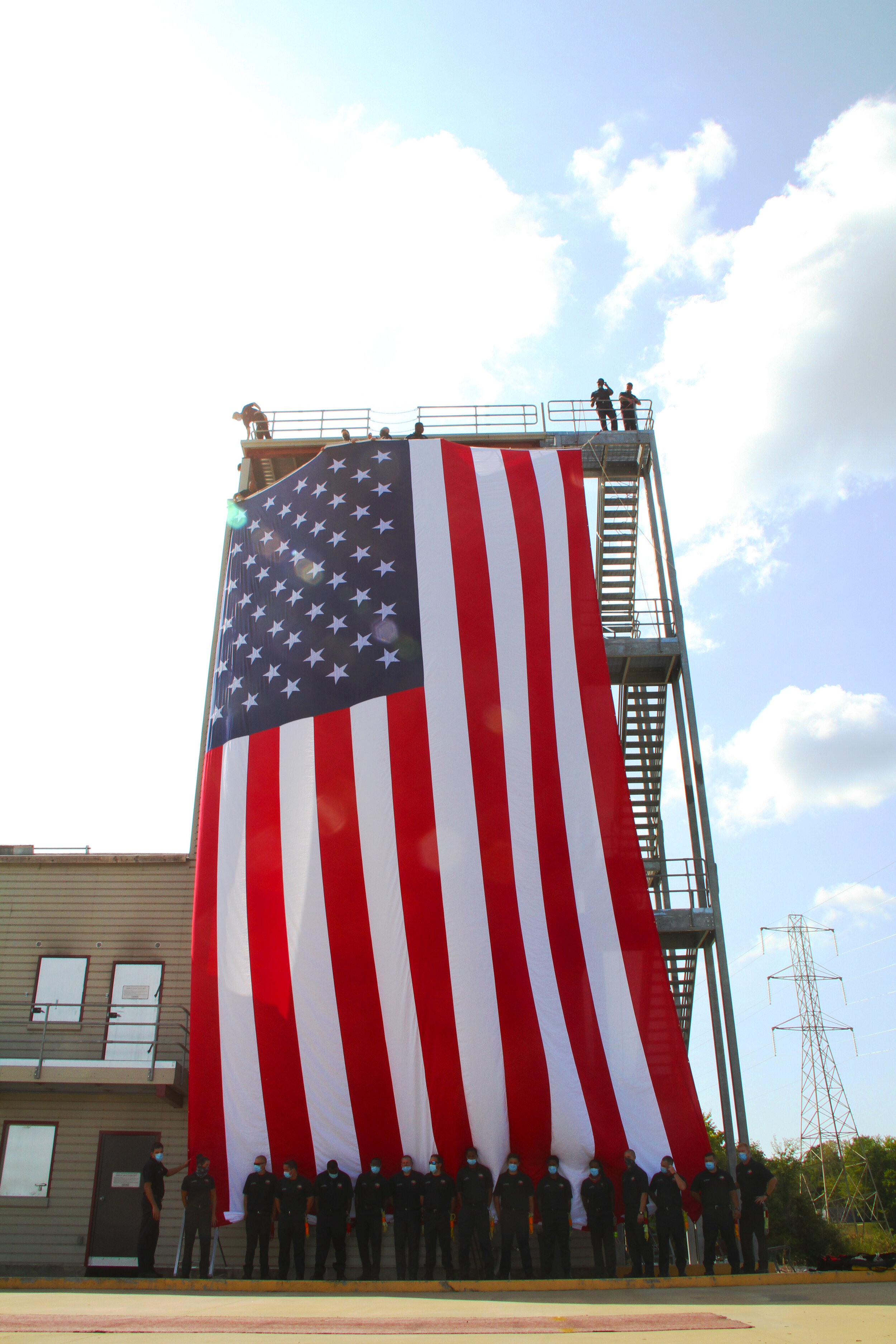  2020 9/11 Tribute Nashville Fire Department Training Grounds – GROUND ZERO VOLUNTEERS FLAG 2020 – Photo: Cierra Mazzola – All Rights Reserved 