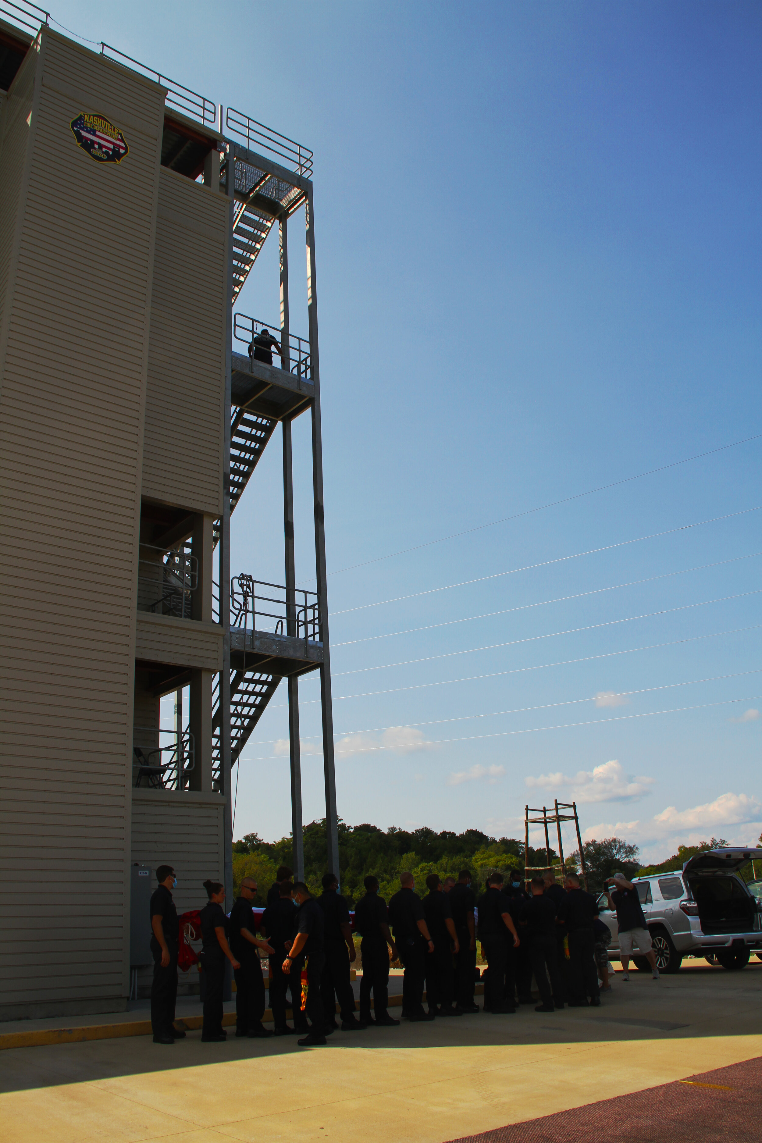  2020 9/11 Tribute Nashville Fire Department Training Grounds – GROUND ZERO VOLUNTEERS FLAG 2020 – Photo: Cierra Mazzola – All Rights Reserved 