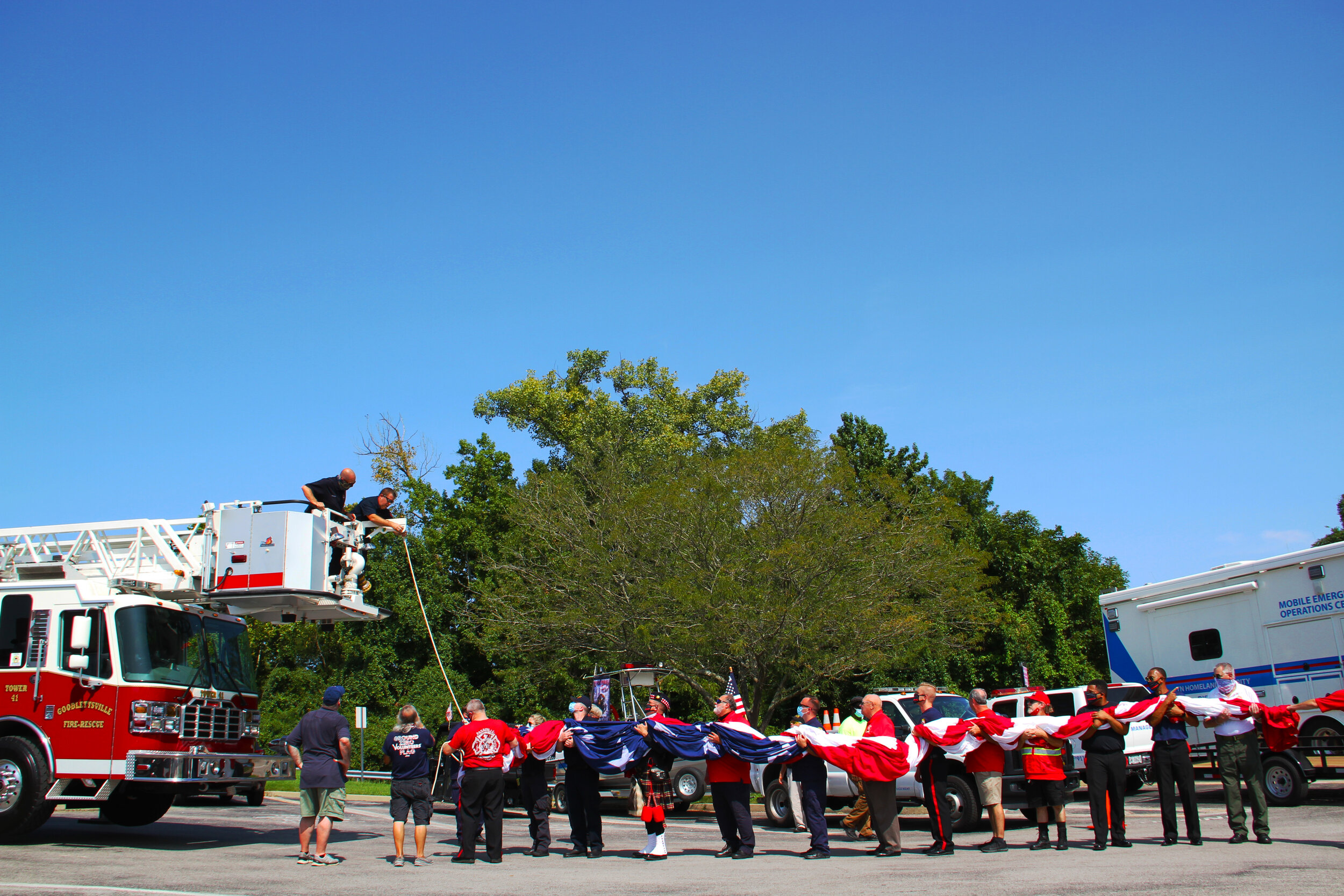  2020 9/11 Tribute Mission BBQ Nashville – GROUND ZERO VOLUNTEERS FLAG 2020 – Photo: Cierra Mazzola – All Rights Reserved 